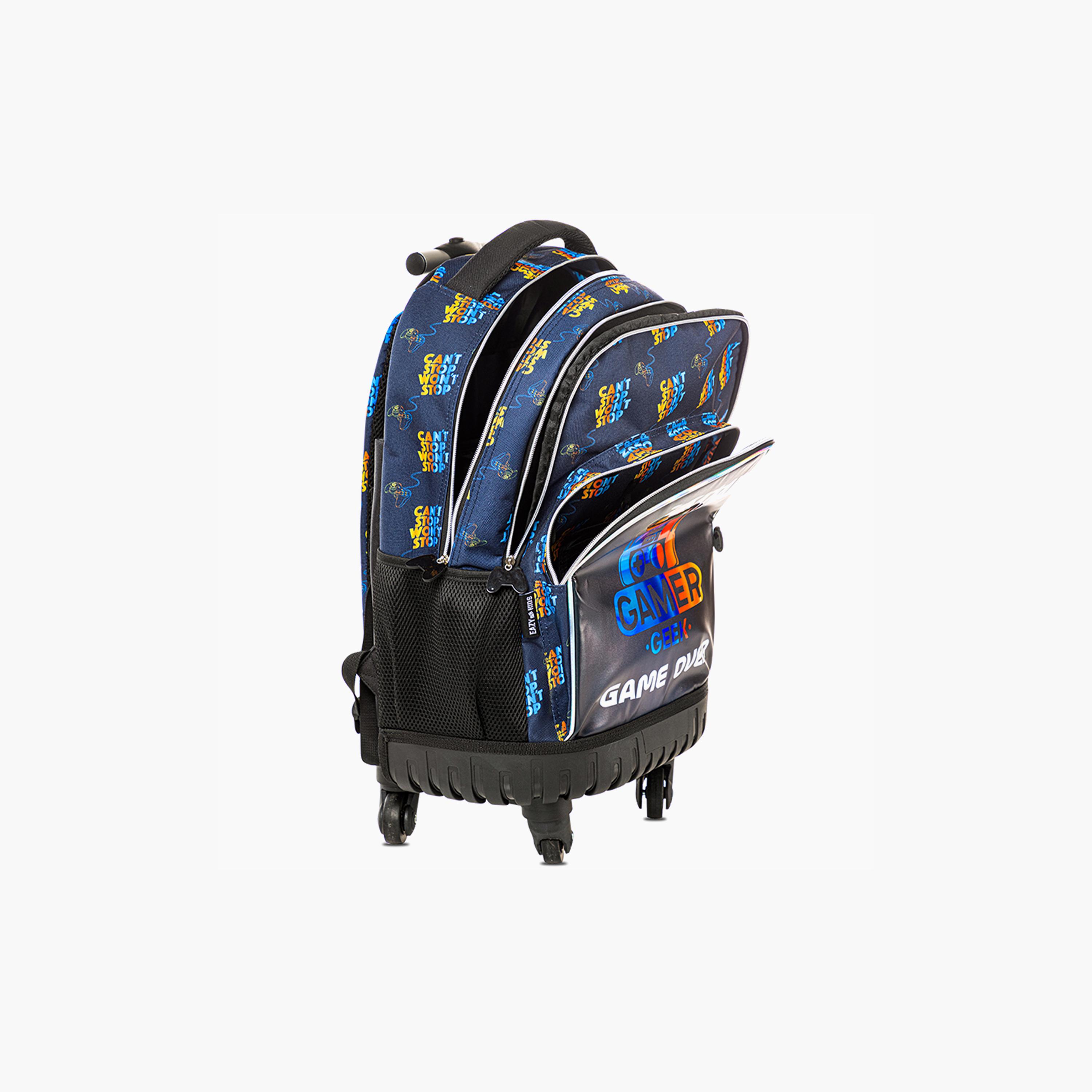 Eazy Kids Trolley School Bag & Pencil Bag & Lunch Bag with Bento Lunch Box & Spray Water Bottle-school-bagsandbackpacks-trolleybags-image-20