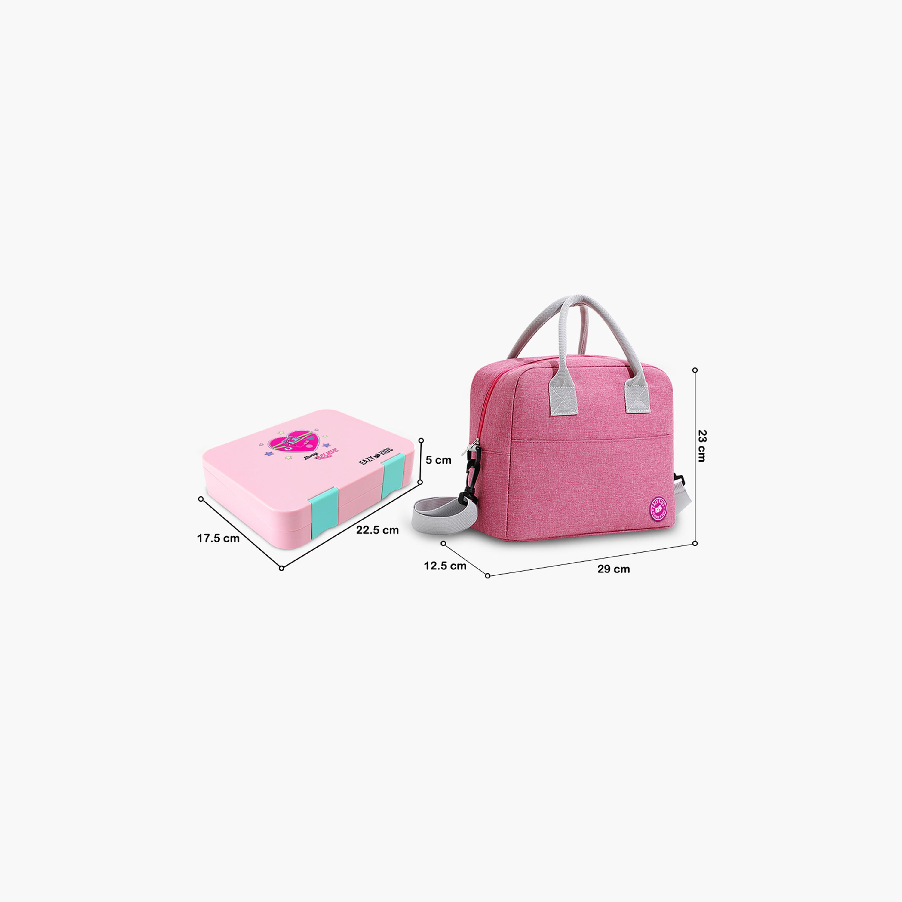 Eazy Kids Convertible Bento Lunch Box with Insulated Lunch Bag & Spoon & Fork-school-lunchessentials-lunchboxes-image-7