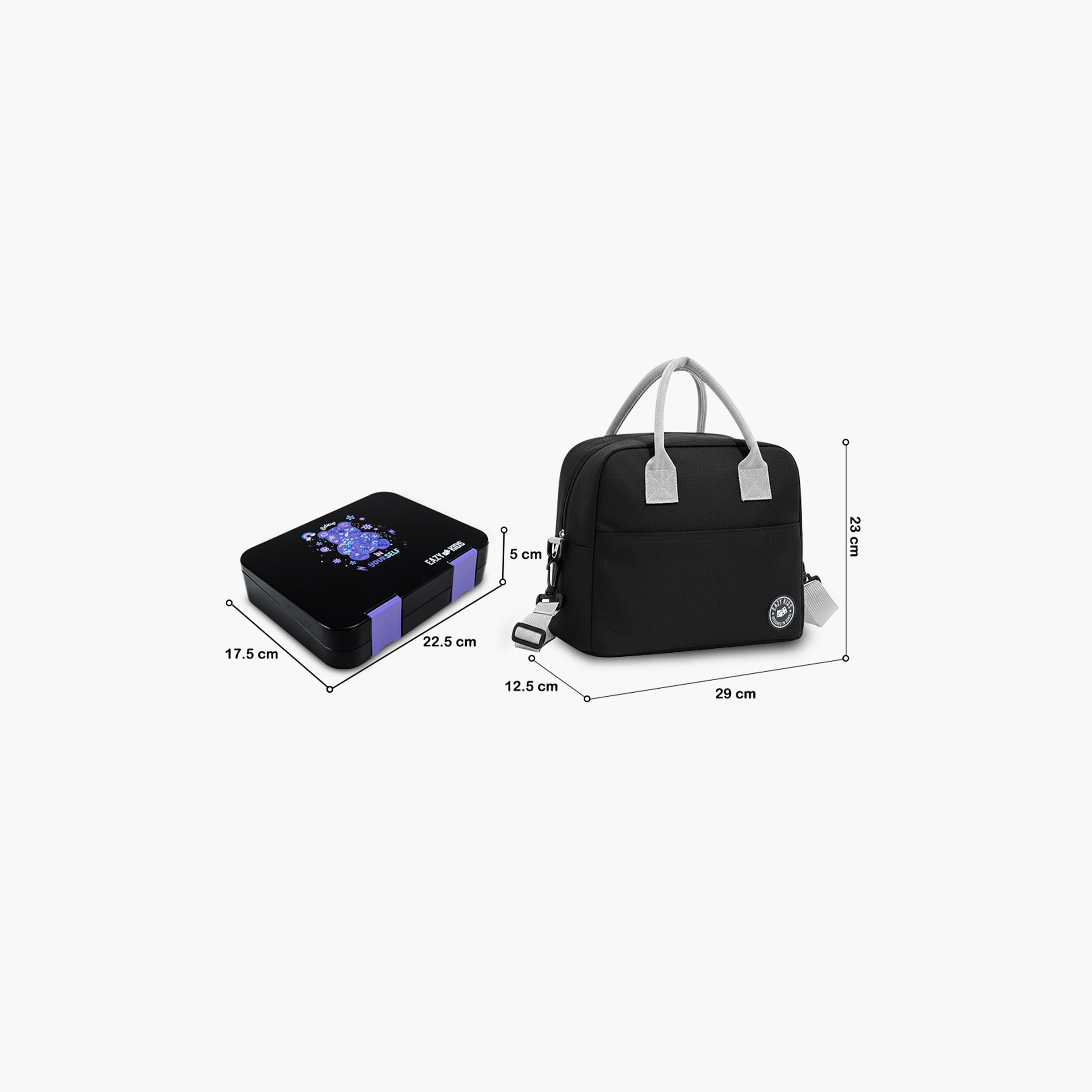 Eazy Kids Convertible Bento Lunch Box with Insulated Lunch Bag & Spoon & Fork-school-lunchessentials-lunchboxes-image-8