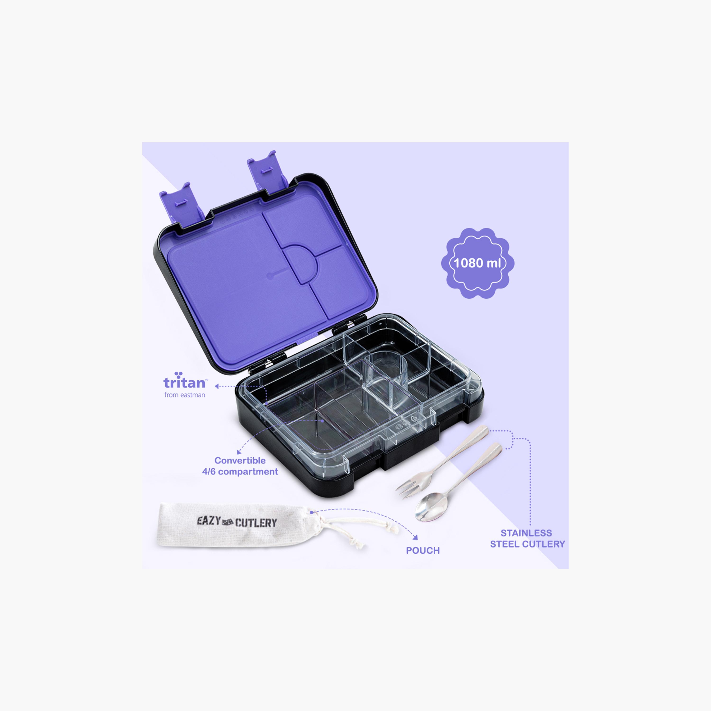 Eazy Kids Convertible Bento Lunch Box with Insulated Stainless Steel Water Bottle - 640 ml-school-lunchessentials-lunchboxes-image-13