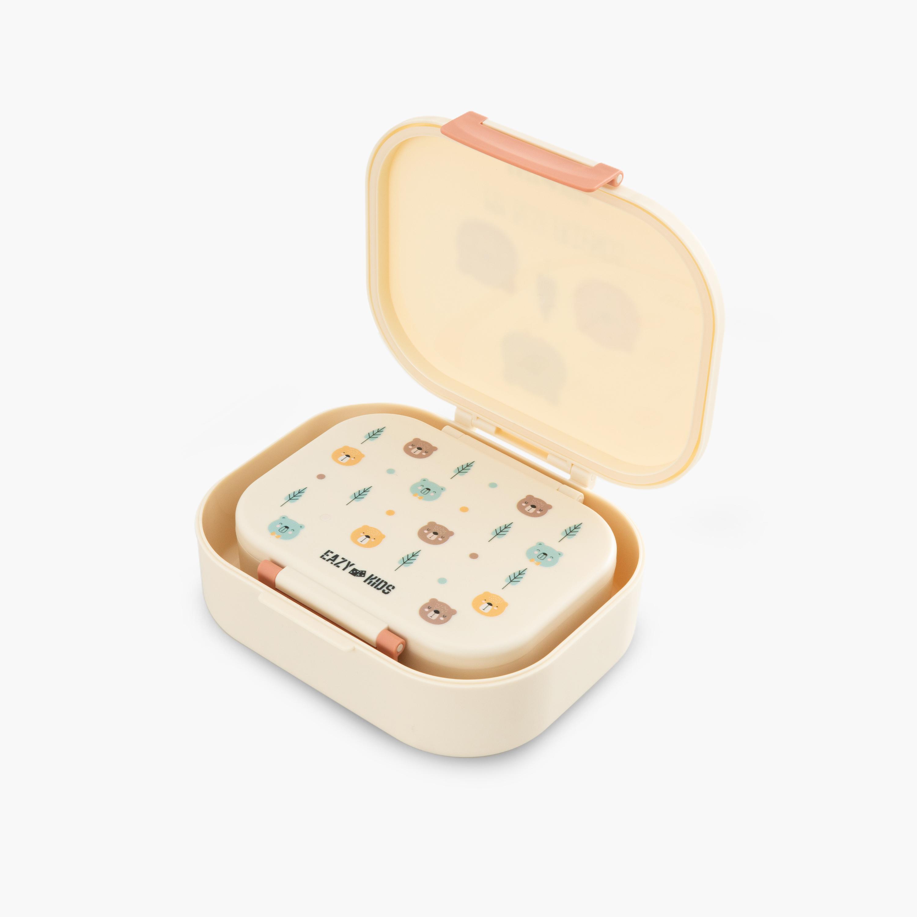 صندوق غداء بينتو قطعتين مع زجاجة مياه ستانلس ستيل من إيزي كيدز - 445 مل-school-lunchessentials-lunchboxes-image-13