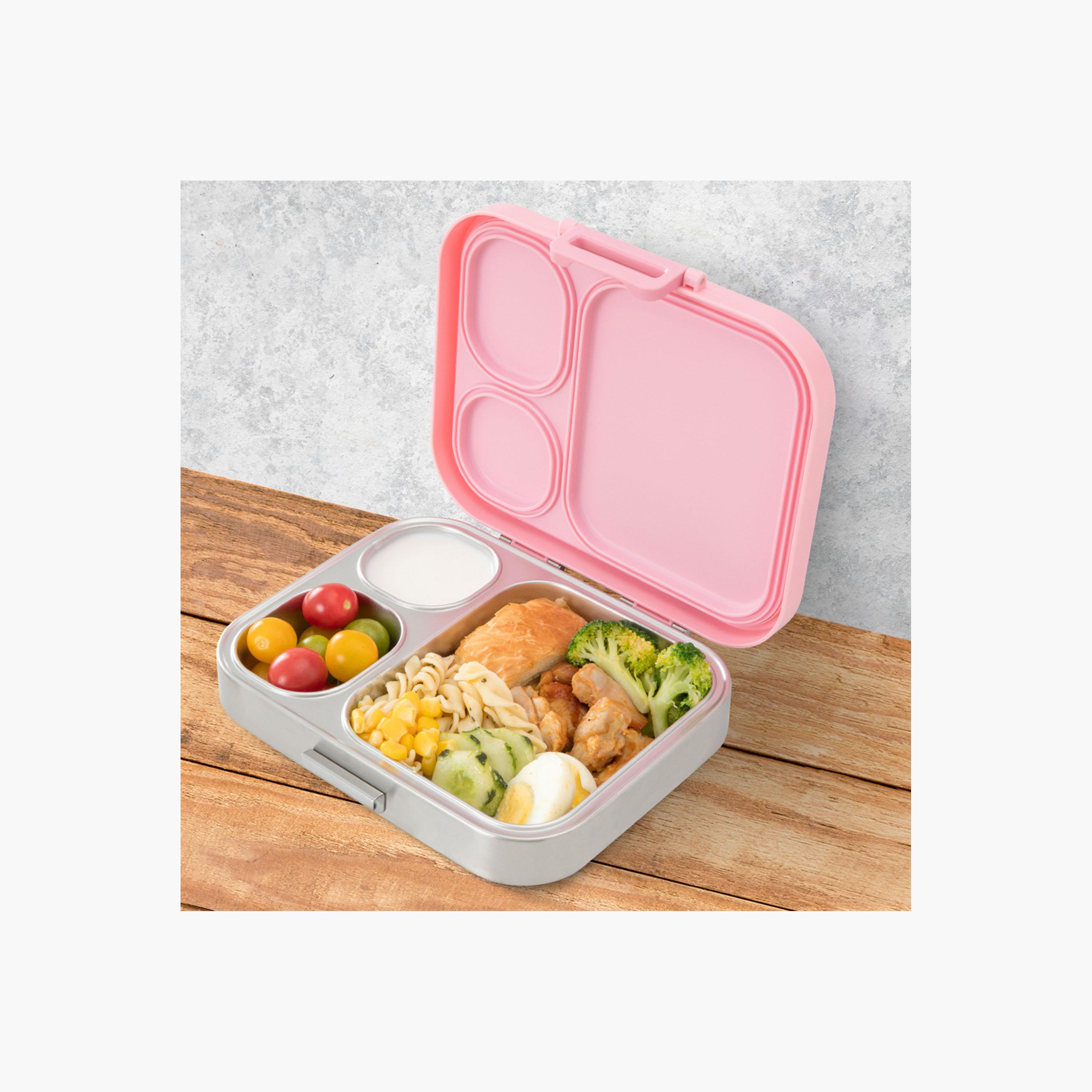 صندوق غداء ستانلس ستيل بريميوم مع حقيبة غداء عازلة للحرارة من إيزي كيدز-school-lunchessentials-lunchboxes-image-2