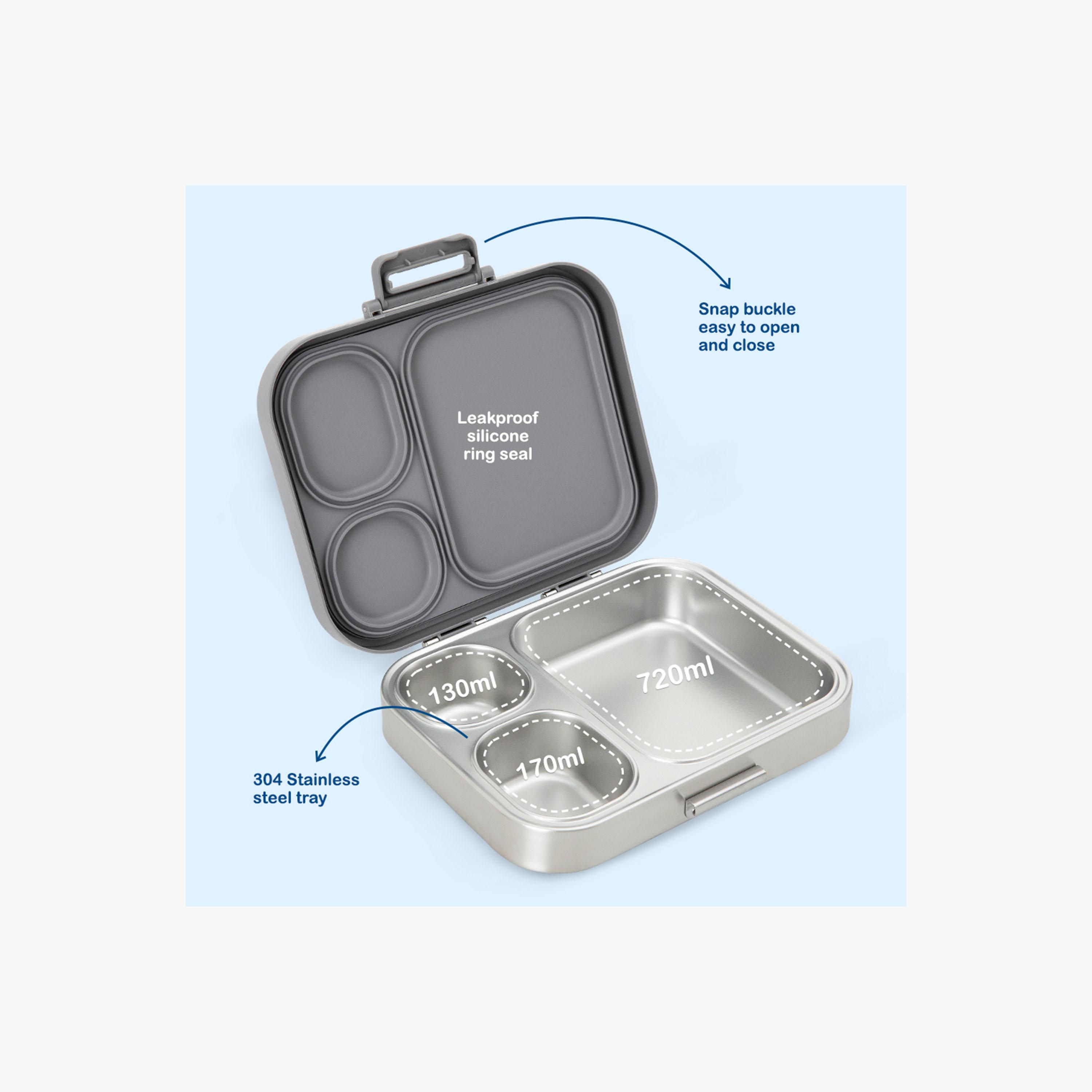 Eazy Kids Premium Stainless Steel Bento Lunch Box with Stainless Steel Water Bottle - 710 ml-school-lunchessentials-lunchboxes-image-10