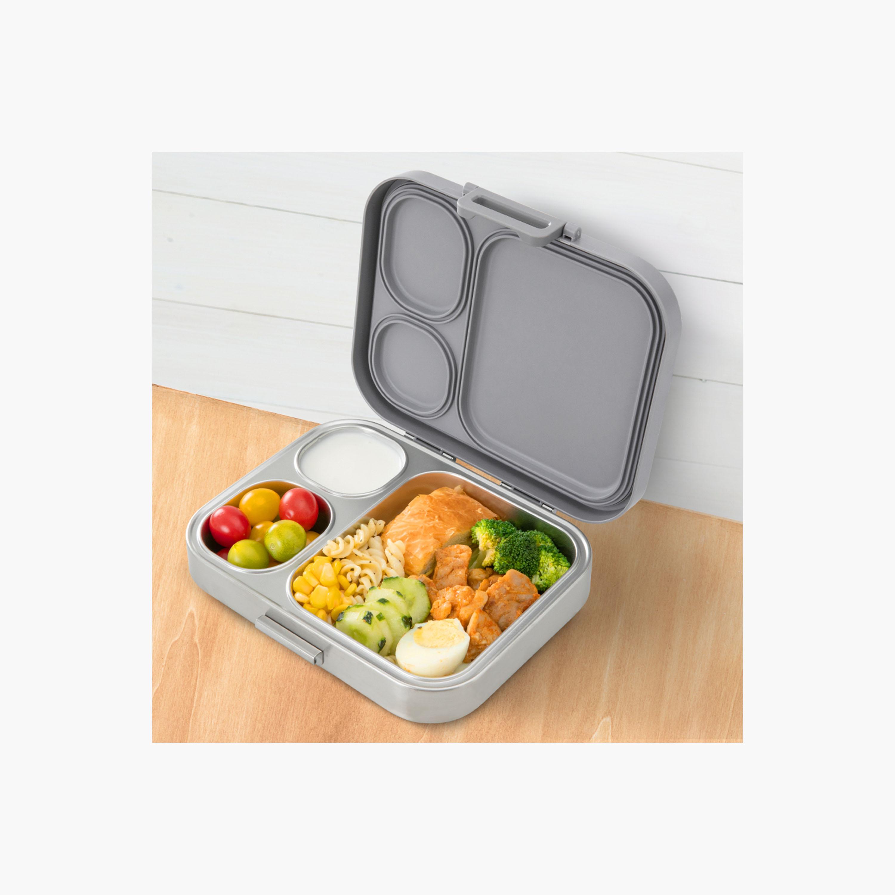 Eazy Kids Premium Stainless Steel Bento Lunch Box with Stainless Steel Water Bottle - 710 ml-school-lunchessentials-lunchboxes-image-14