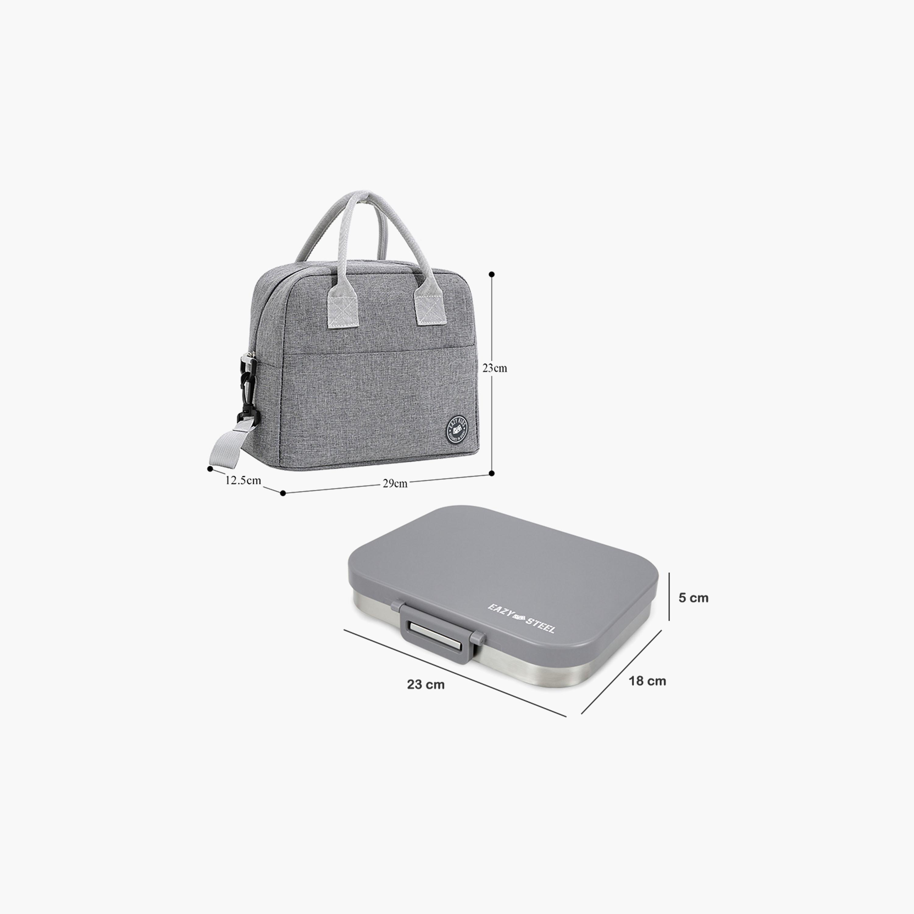 صندوق غداء ستانلس ستيل بريميوم مع حقيبة غداء عازلة للحرارة من إيزي كيدز-school-lunchessentials-lunchboxes-image-6