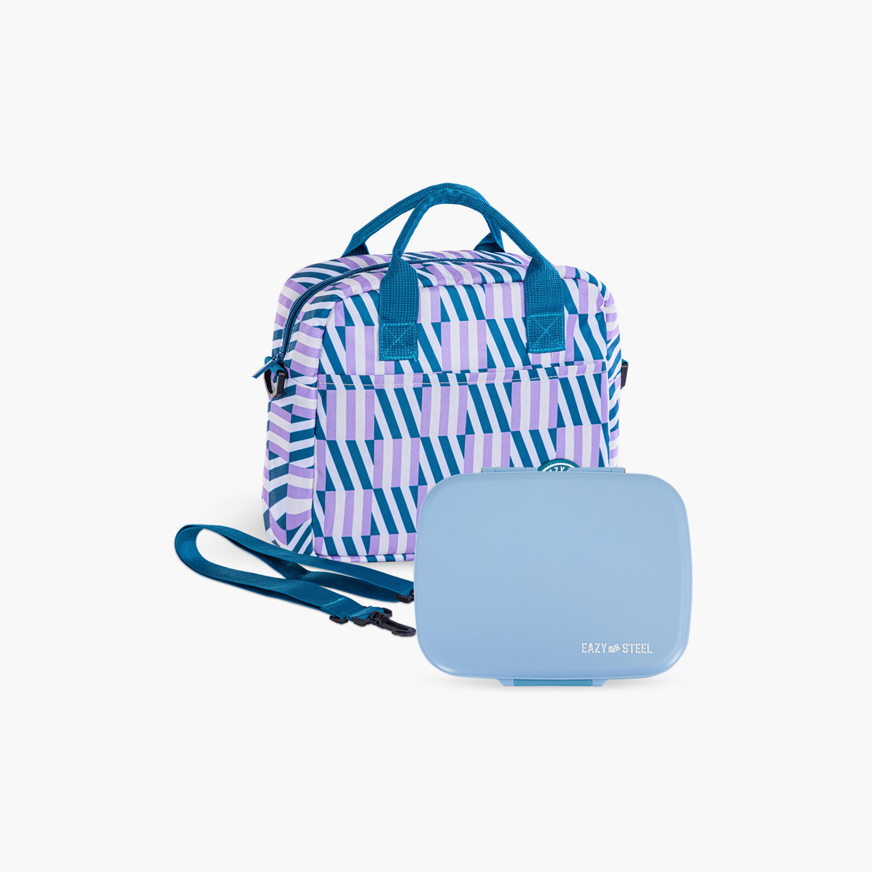 صندوق غداء ستانلس ستيل بريميوم 710 مل مع حقيبة غداء عازلة للحرارة من إيزي كيدز-school-lunchessentials-lunchboxes-image-1
