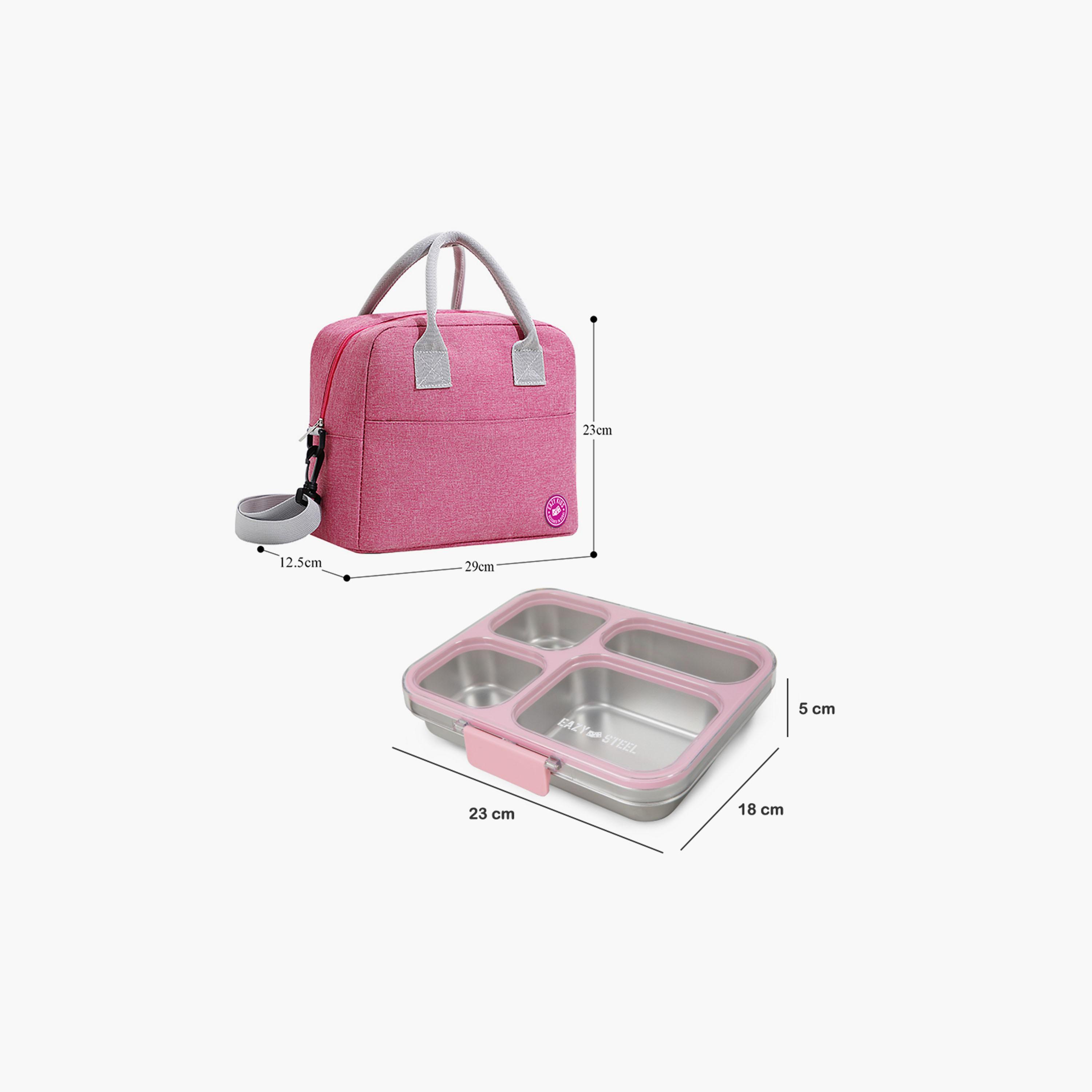 صندوق غداء بينتو ستانلس ستيل 945 مل مع حقيبة غداء عازلة للحرارة من إيزي كيدز-school-lunchessentials-lunchboxes-image-3