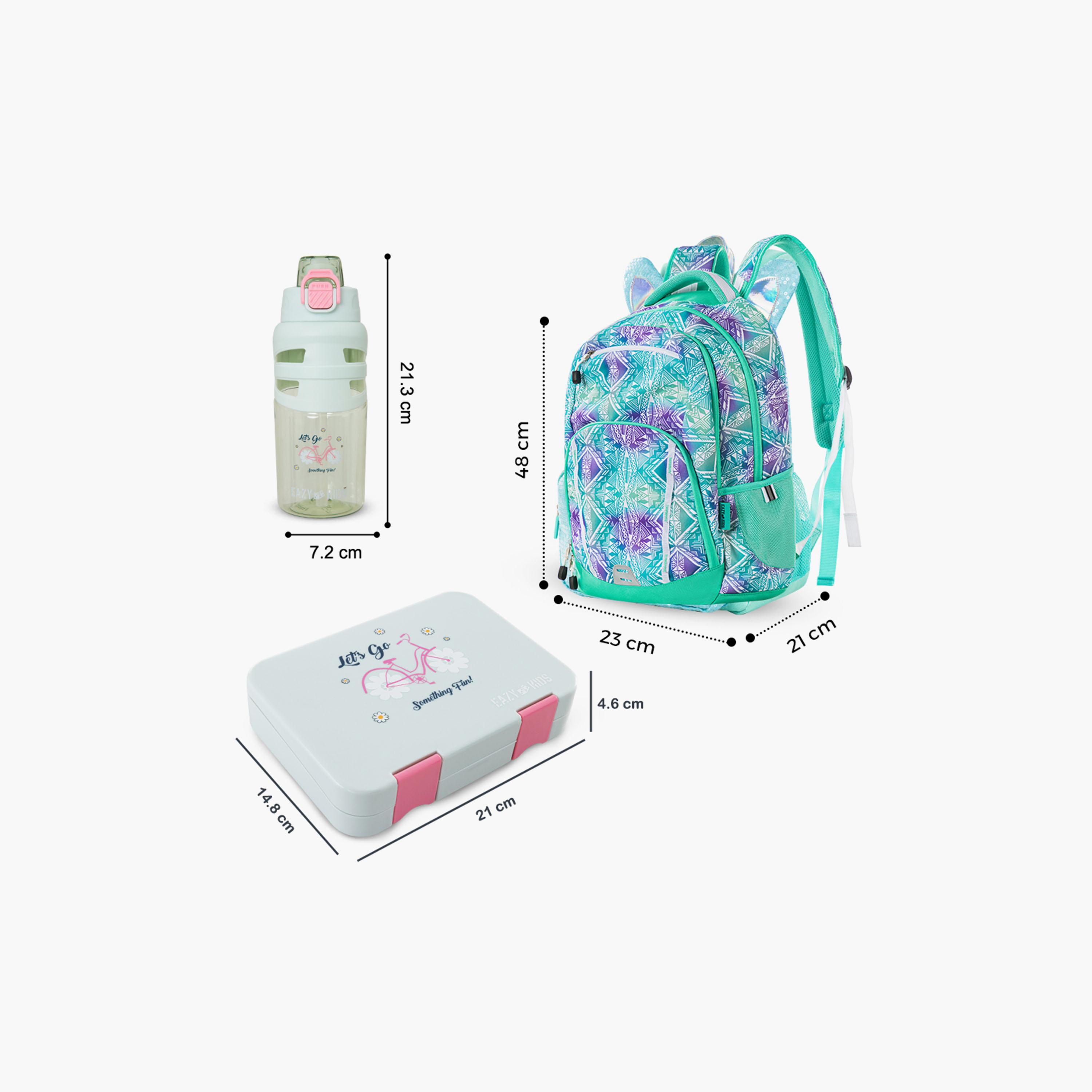 Eazy Kids School Bag with Bento Lunch Box & Water Bottle - 18 Inch-school-bagsandbackpacks-sets-image-9
