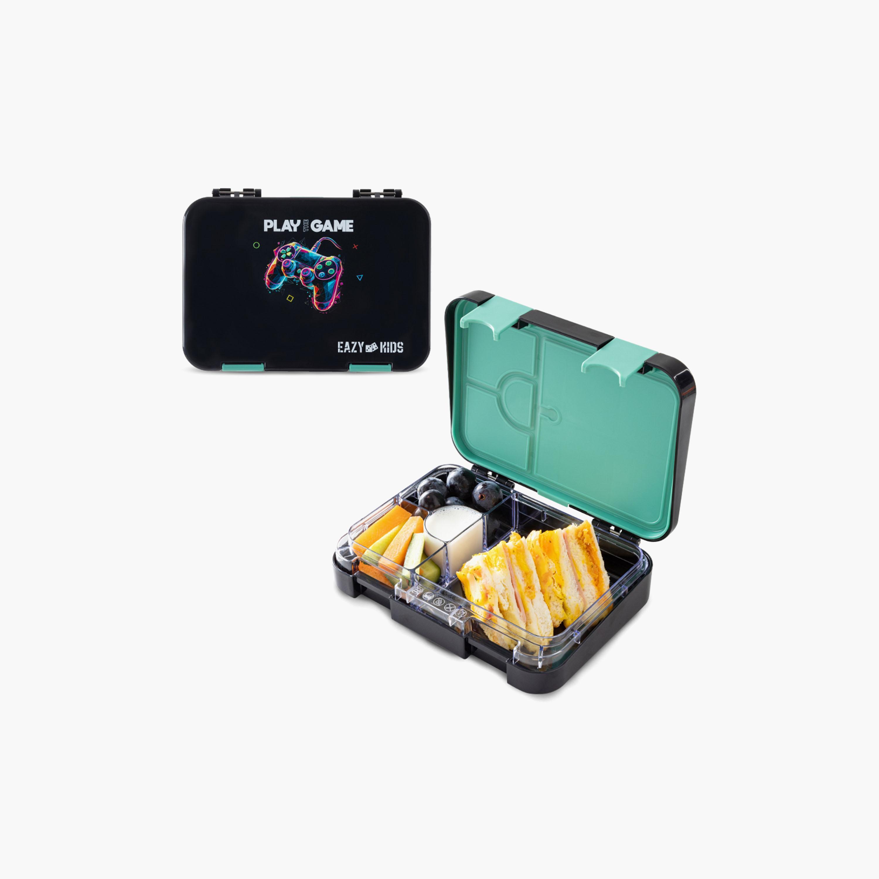 صندوق غداء بينتو بـ 4 أقسام مع زجاجة مياه بغطاء قلاب من إيزي كيدز - 750 مل-school-lunchessentials-lunchboxes-image-10