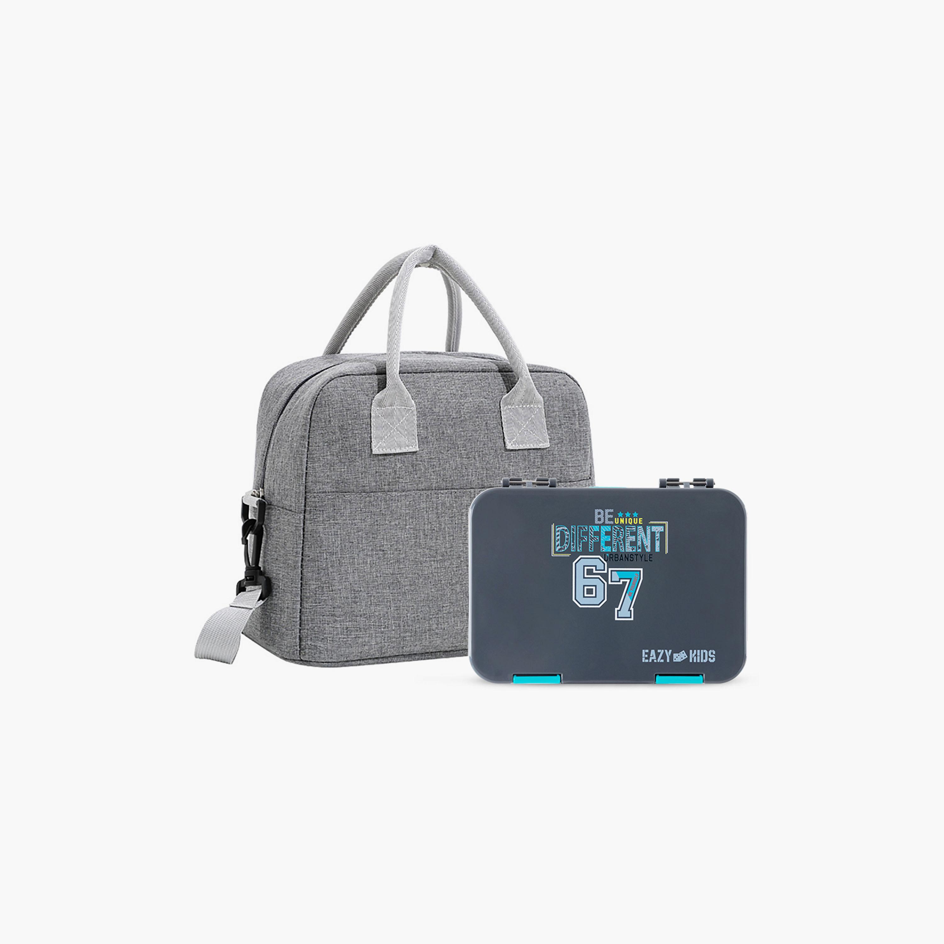Eazy Kids 4 Compartment Bento Lunch Box with Insulated Lunch Bag-school-lunchessentials-lunchboxes-image-1