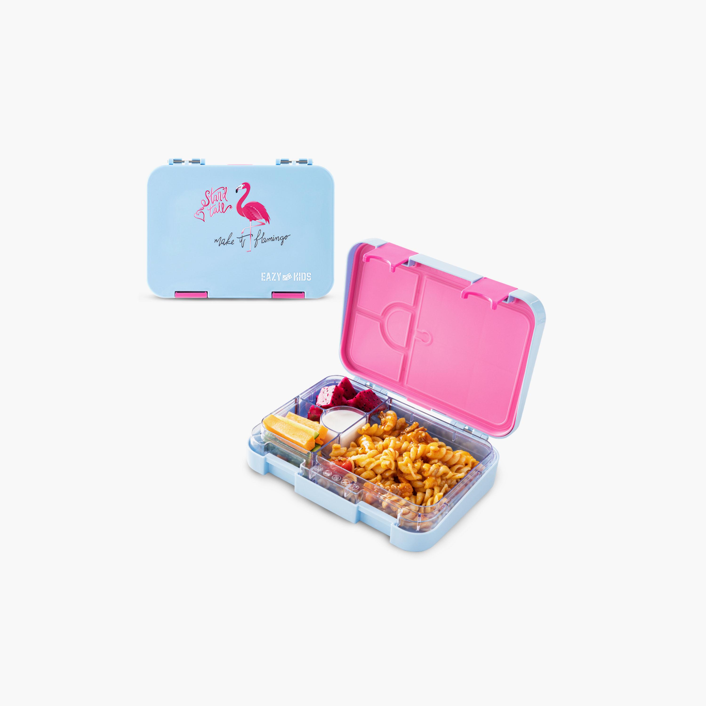 صندوق غداء بينتو بـ 4 أقسام مع زجاجة مياه بغطاء قلاب من إيزي كيدز - 750 مل-school-lunchessentials-lunchboxes-image-10