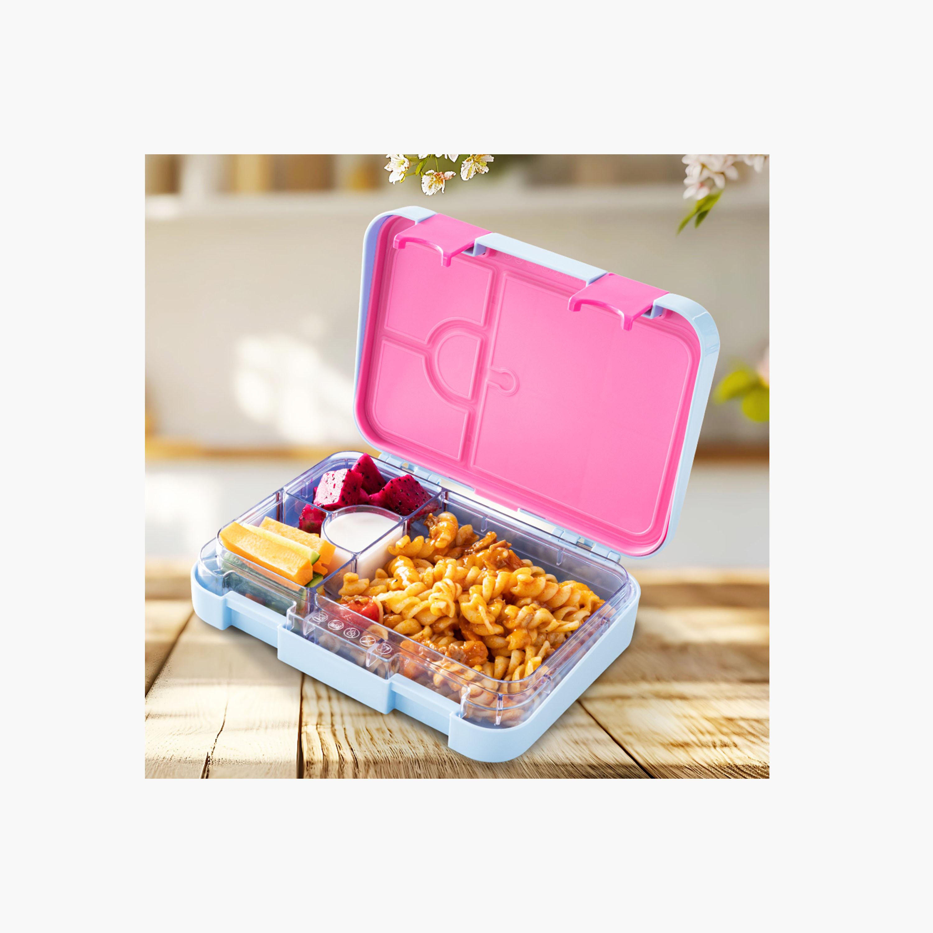صندوق غداء بينتو بـ 4 أقسام مع زجاجة مياه بغطاء قلاب من إيزي كيدز - 750 مل-school-lunchessentials-lunchboxes-image-13