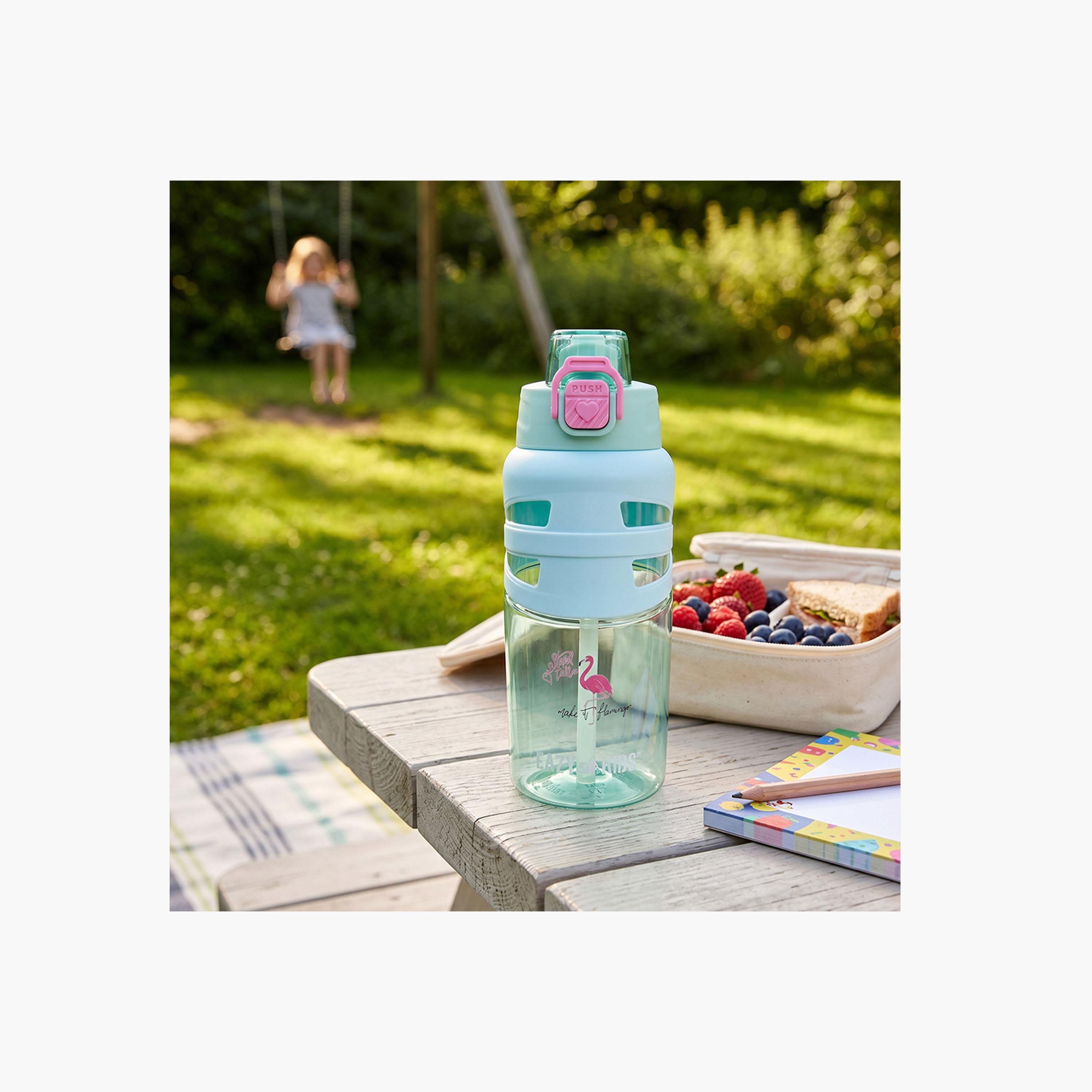 صندوق غداء بينتو بـ 4 أقسام مع زجاجة مياه بغطاء قلاب من إيزي كيدز - 750 مل-school-lunchessentials-lunchboxes-image-3