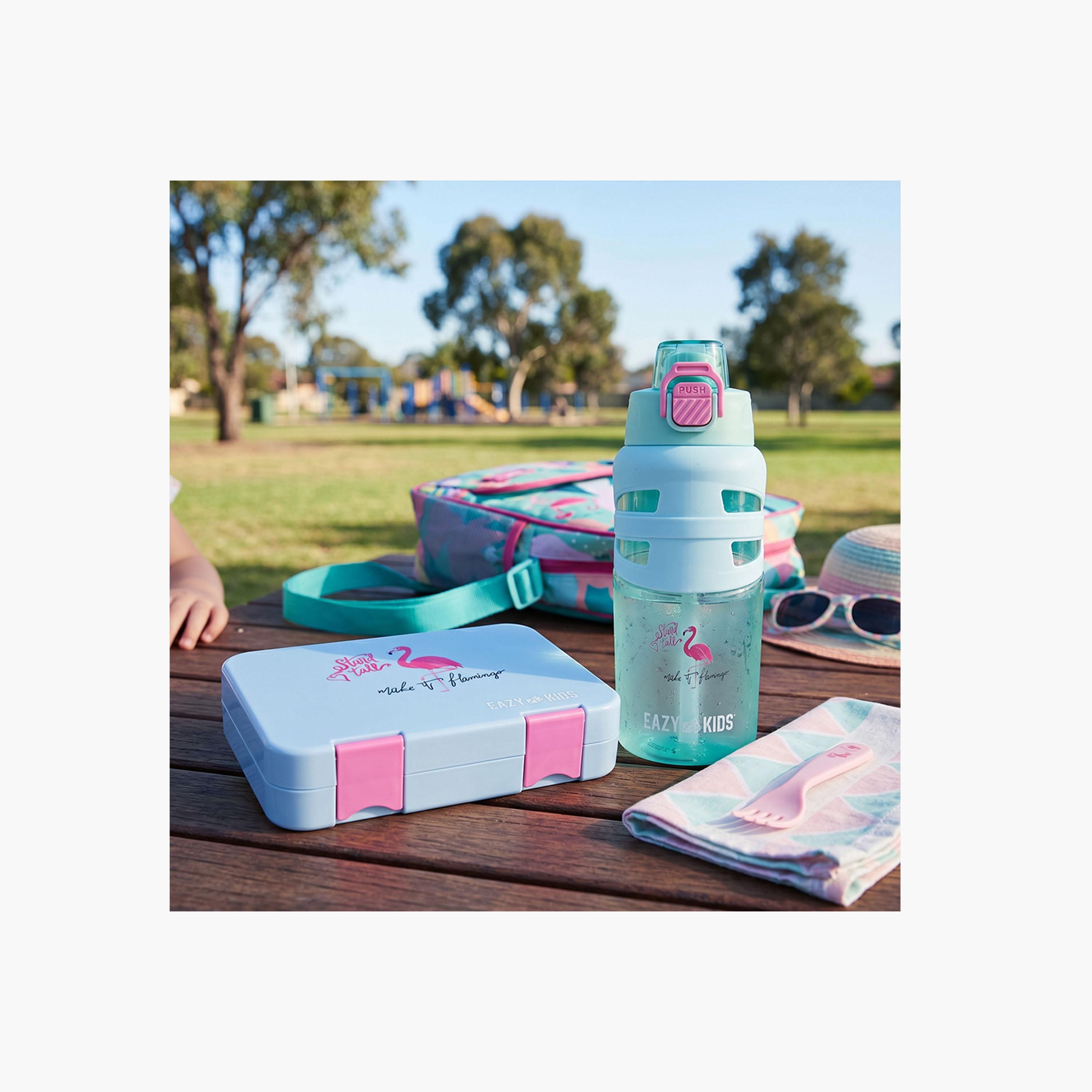 صندوق غداء بينتو بـ 4 أقسام مع زجاجة مياه بغطاء قلاب من إيزي كيدز - 750 مل-school-lunchessentials-lunchboxes-image-9