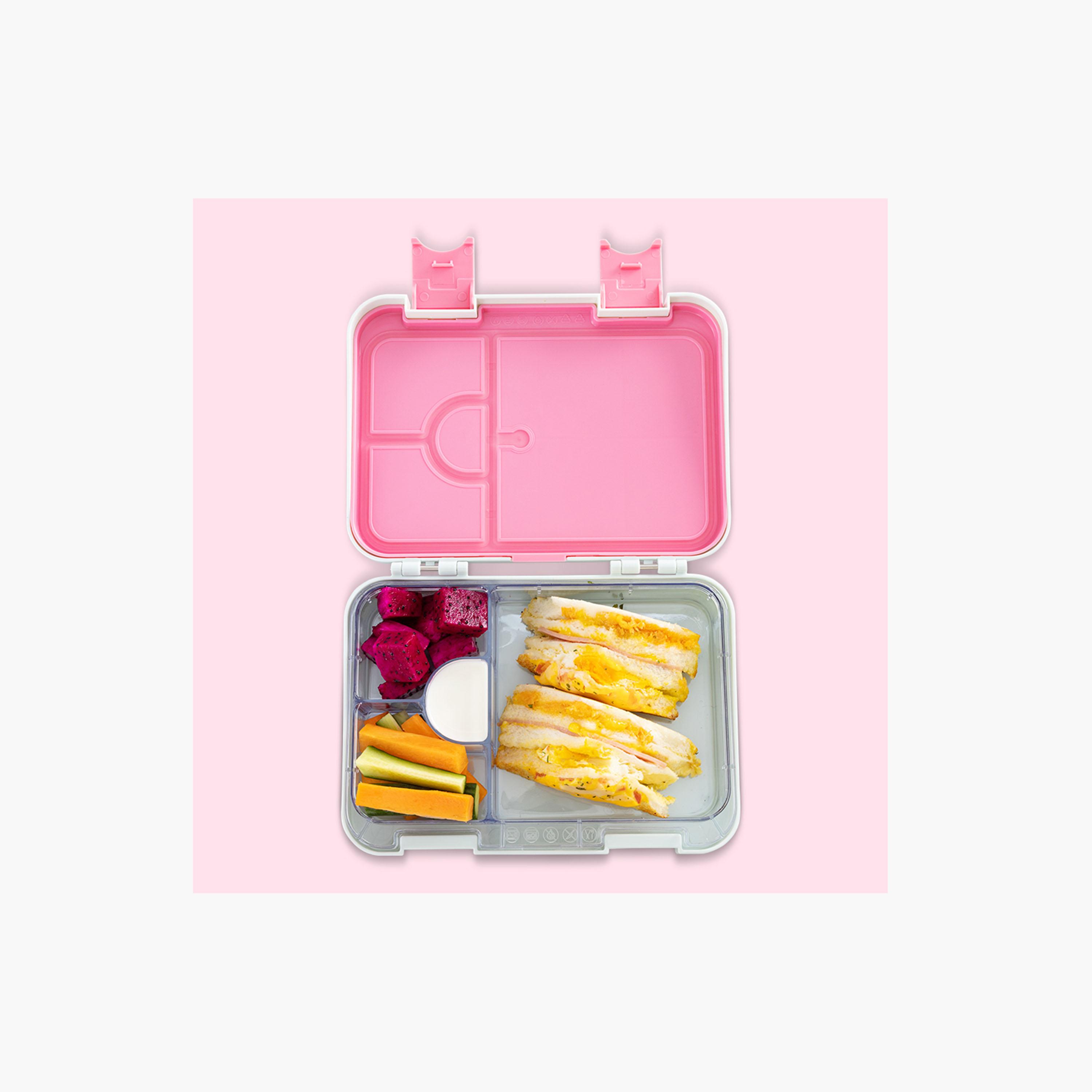 صندوق غداء بينتو بـ 4 أقسام مع زجاجة مياه بغطاء قلاب من إيزي كيدز - 750 مل-school-lunchessentials-lunchboxes-image-14