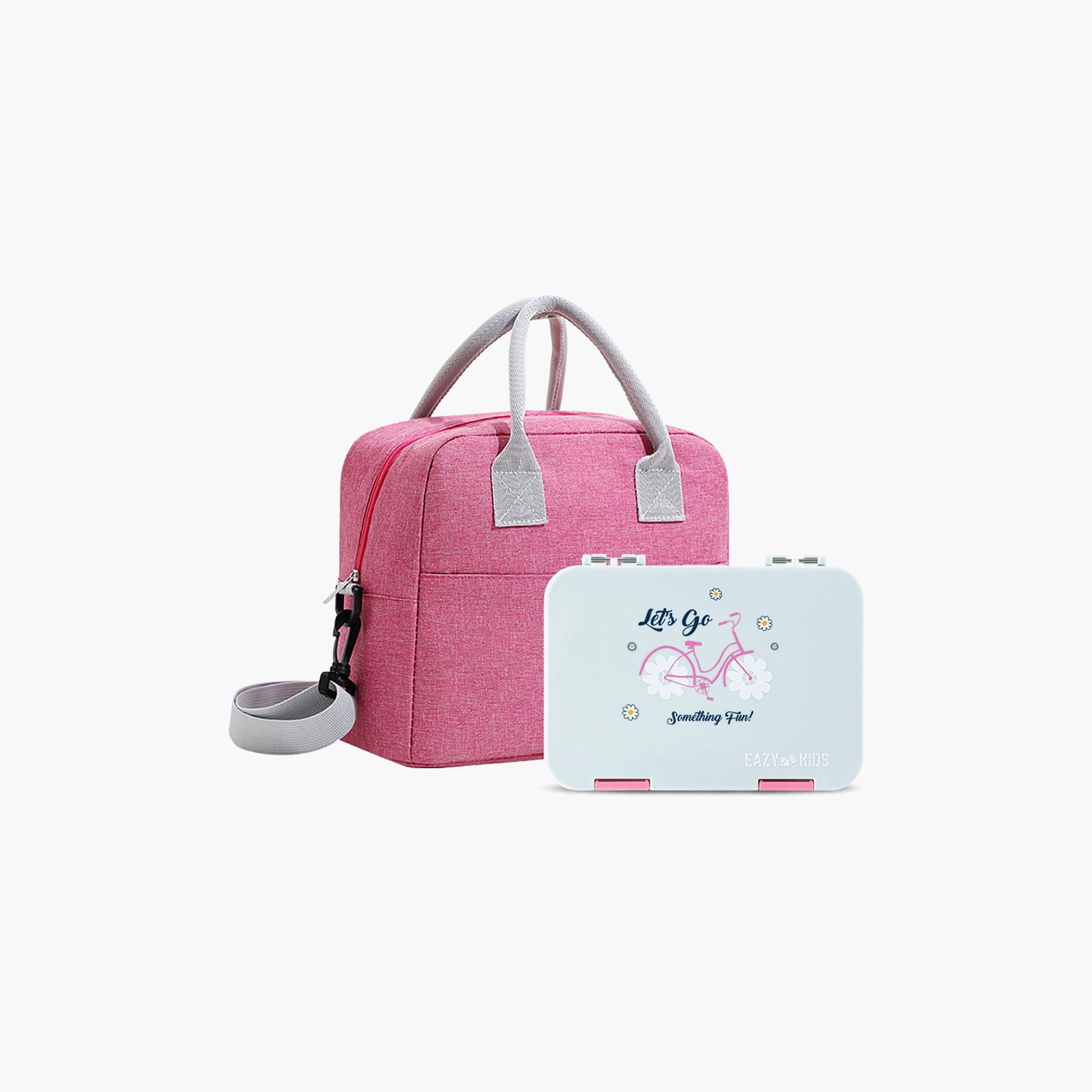 Eazy Kids 4 Compartment Bento Lunch Box with Insulated Lunch Bag-school-lunchessentials-lunchboxes-image-1