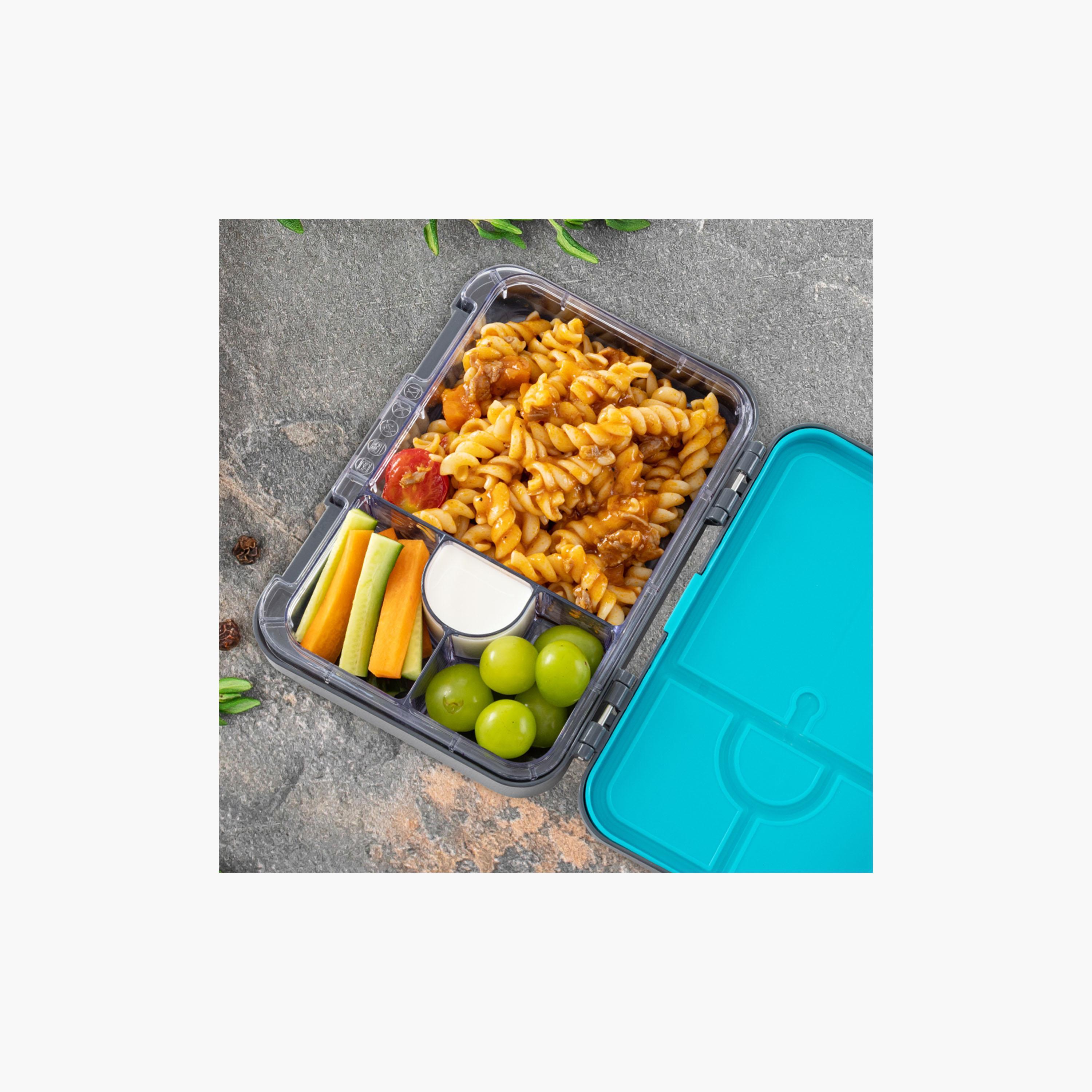 Eazy Kids 4 Compartment Bento Lunch Box with Insulated Lunch Bag & Water Bottle - 750 ml-school-lunchessentials-lunchboxes-image-3