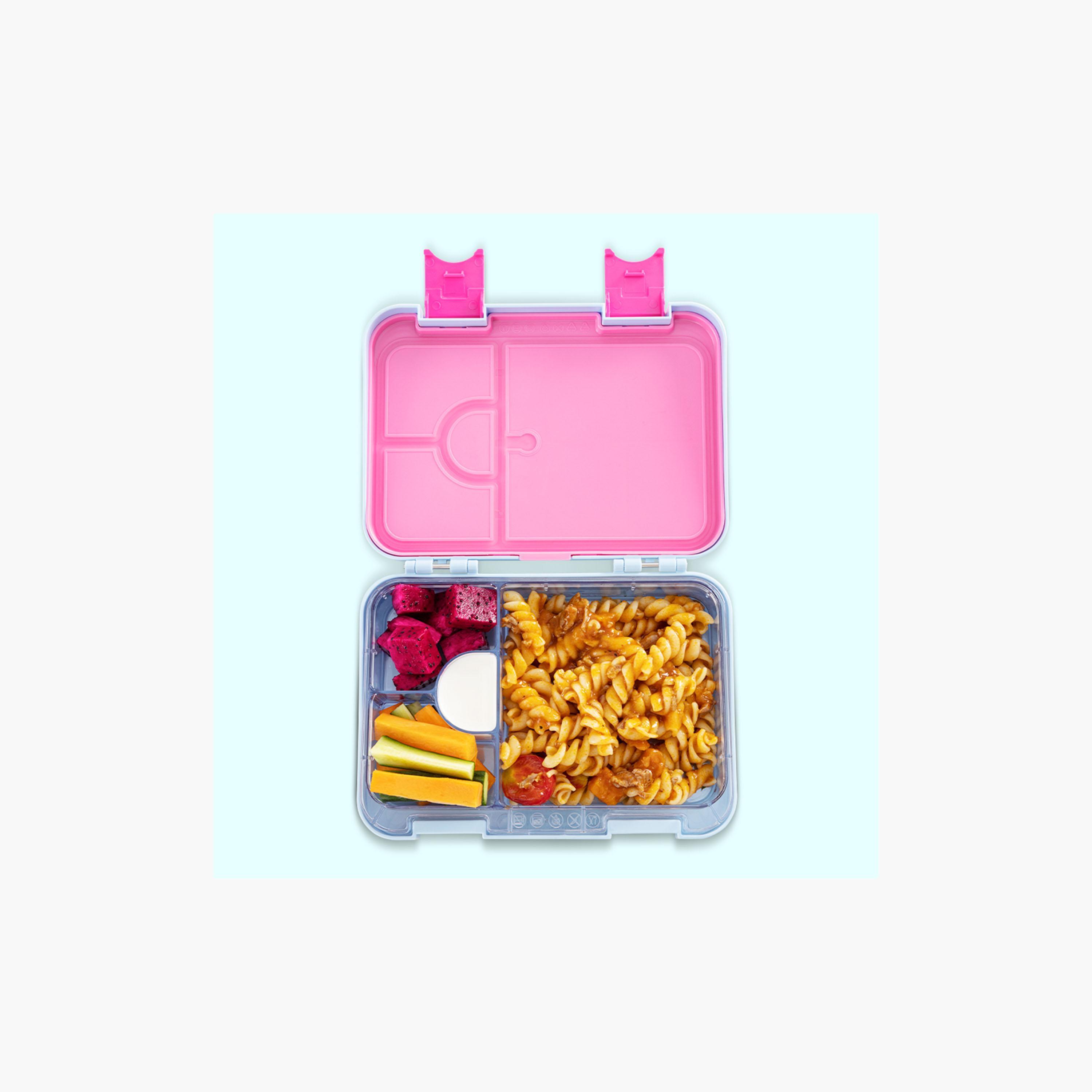Eazy Kids 4 Compartment Bento Lunch Box with Insulated Lunch Bag & Water Bottle - 750 ml-school-lunchessentials-lunchboxes-image-2