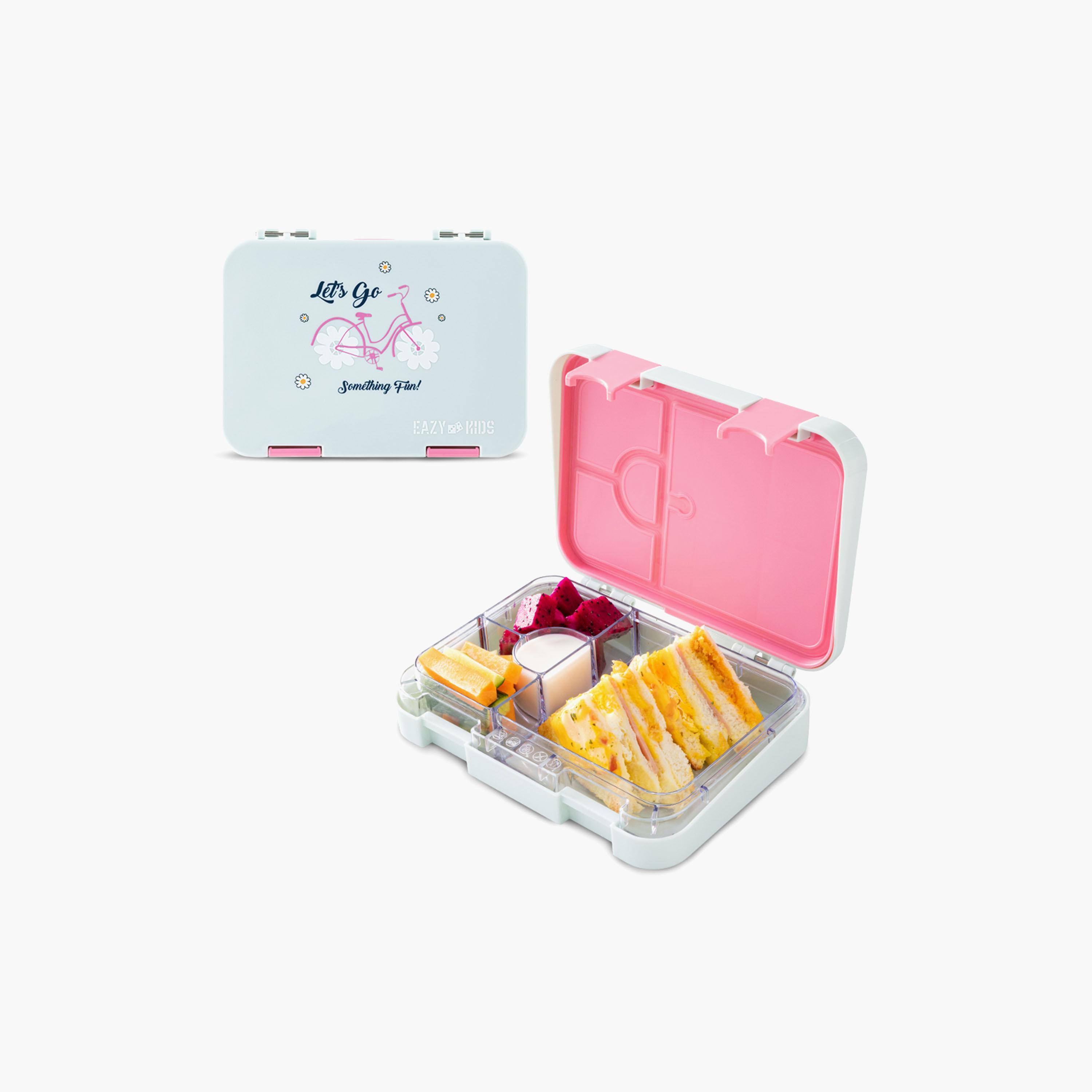 Eazy Kids 4 Compartment Bento Lunch Box with Insulated Lunch Bag & Water Bottle - 750 ml-school-lunchessentials-lunchboxes-image-13