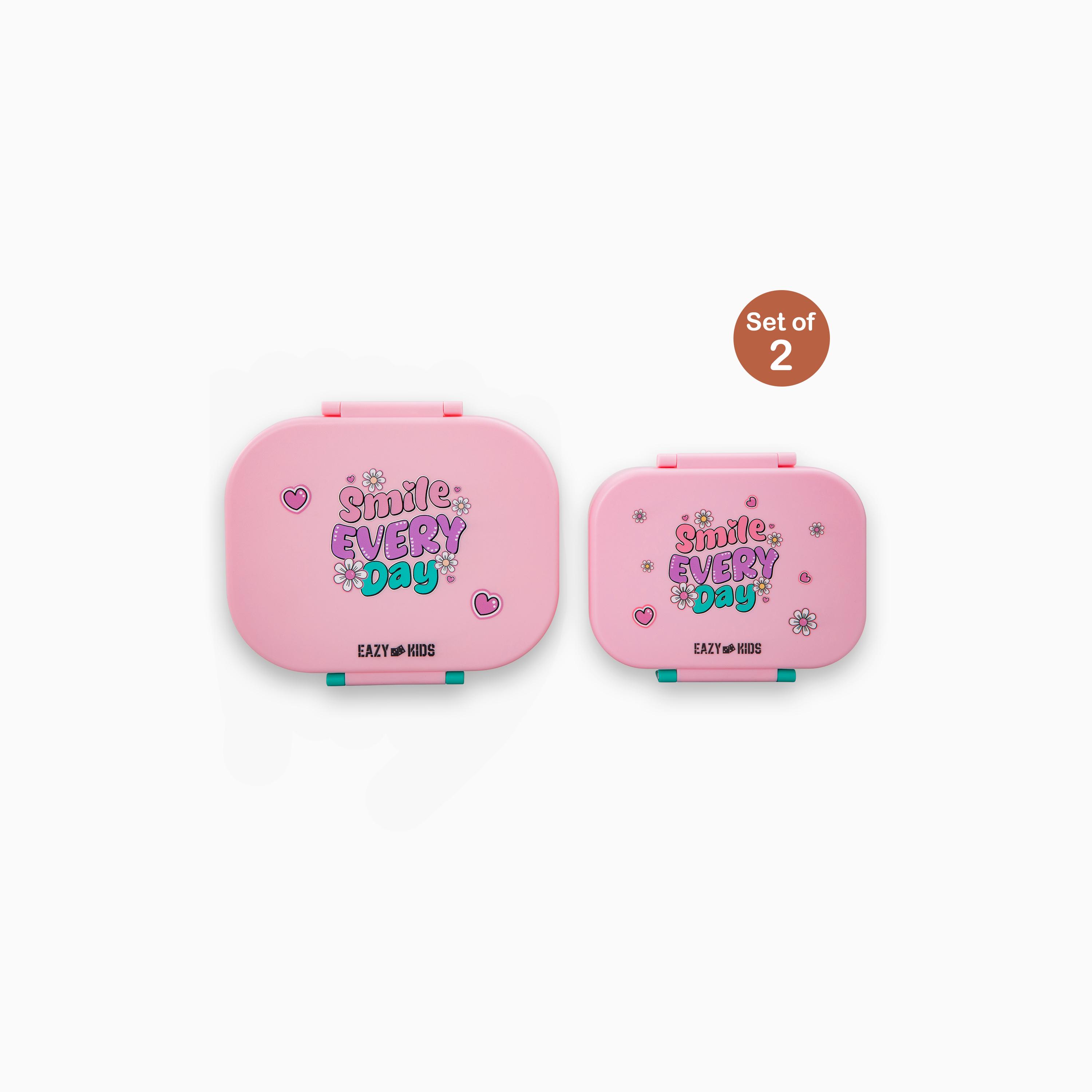 طقم صناديق غداء بينتو قطعتين خالي من مادة BPA ومقاوم للتسريب من إيزي كيدز-school-lunchessentials-lunchboxes-image-12