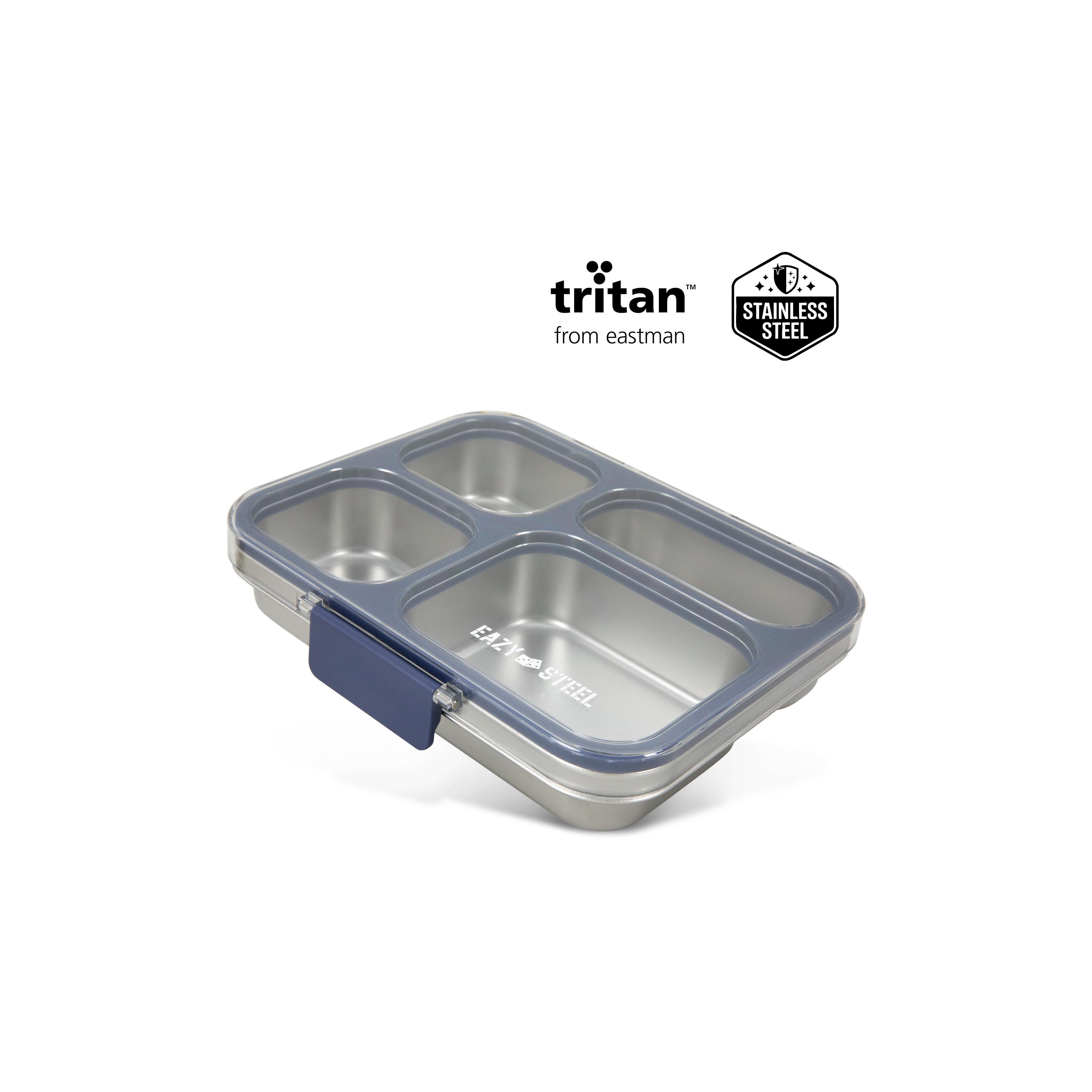 صندوق غداء بينتو ستانلس ستيل مع غطاء تريتان من إيزي كيدز-school-lunchessentials-lunchboxes-image-1