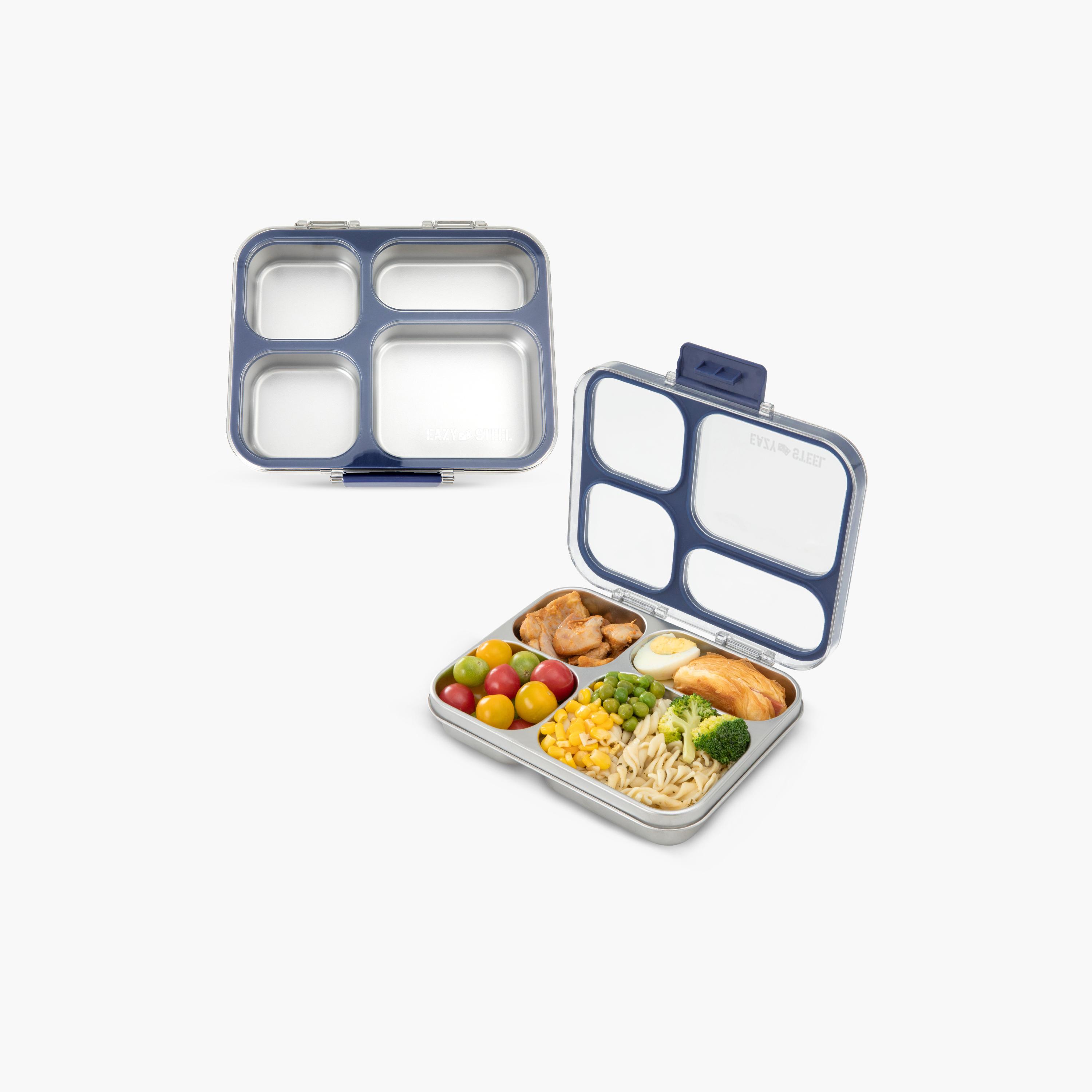 صندوق غداء بينتو ستانلس ستيل مع غطاء تريتان من إيزي كيدز-school-lunchessentials-lunchboxes-image-4
