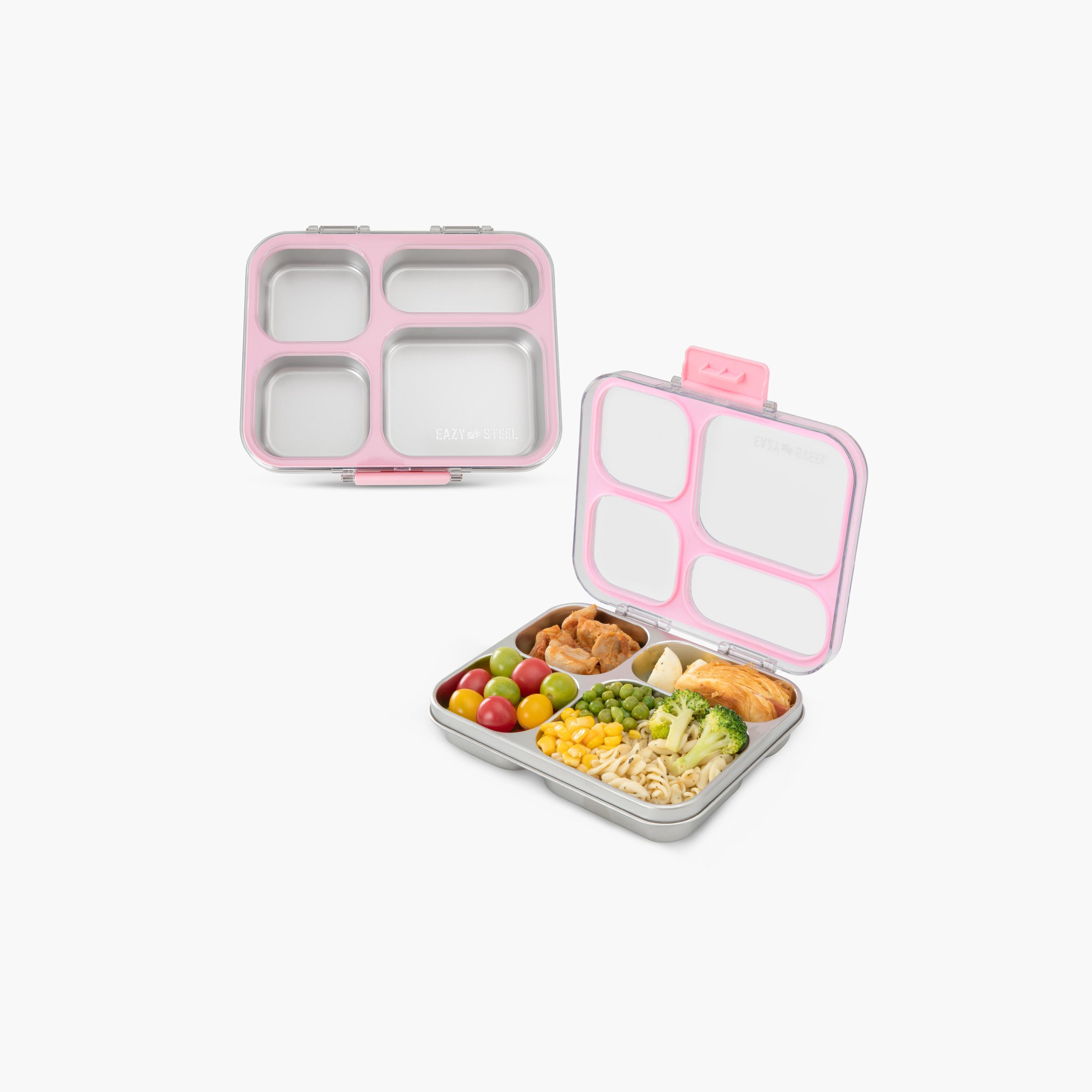 صندوق غداء بينتو ستانلس ستيل مع غطاء تريتان من إيزي كيدز-school-lunchessentials-lunchboxes-image-1
