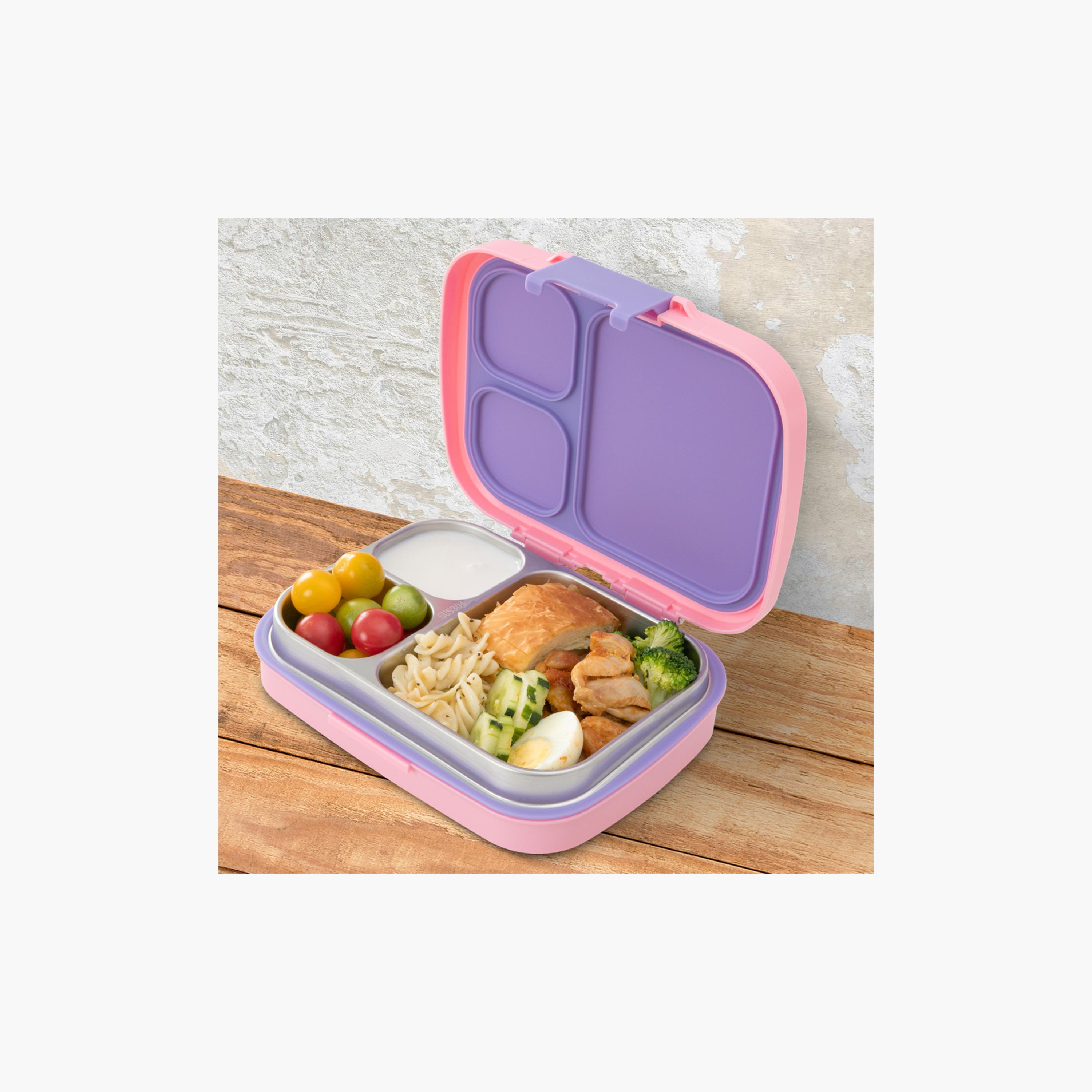 Eazy Kids 3 Compartment Leak Proof Premium Stainless Steel Lunch Box - 710 ml-school-lunchessentials-lunchboxes-image-6