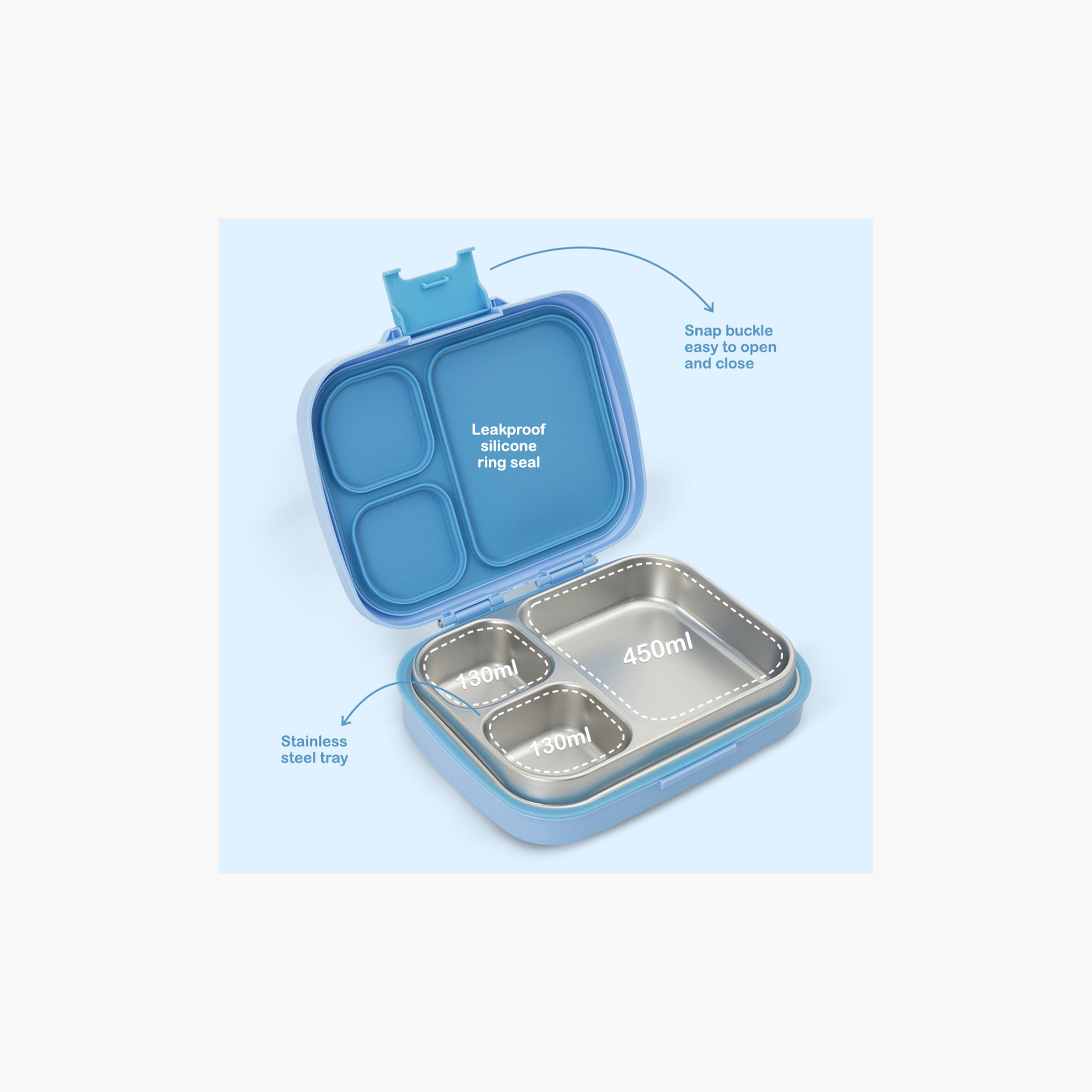 Eazy Kids 3 Compartment Leak Proof Premium Stainless Steel Lunch Box - 710 ml-school-lunchessentials-lunchboxes-image-9