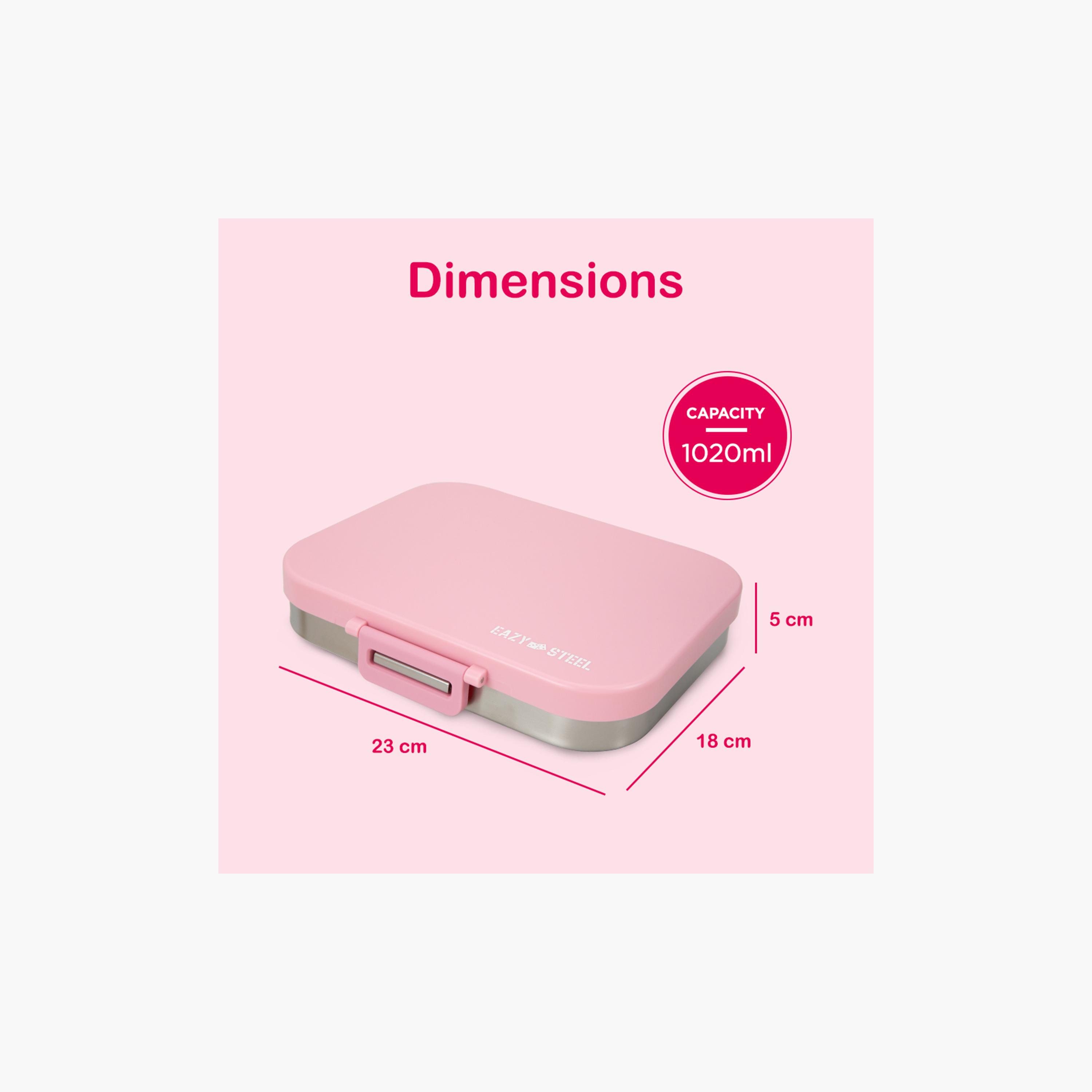 Eazy Kids Premium Stainless Steel Bento Lunch Box with Silicon Lid-school-lunchessentials-lunchboxes-image-2