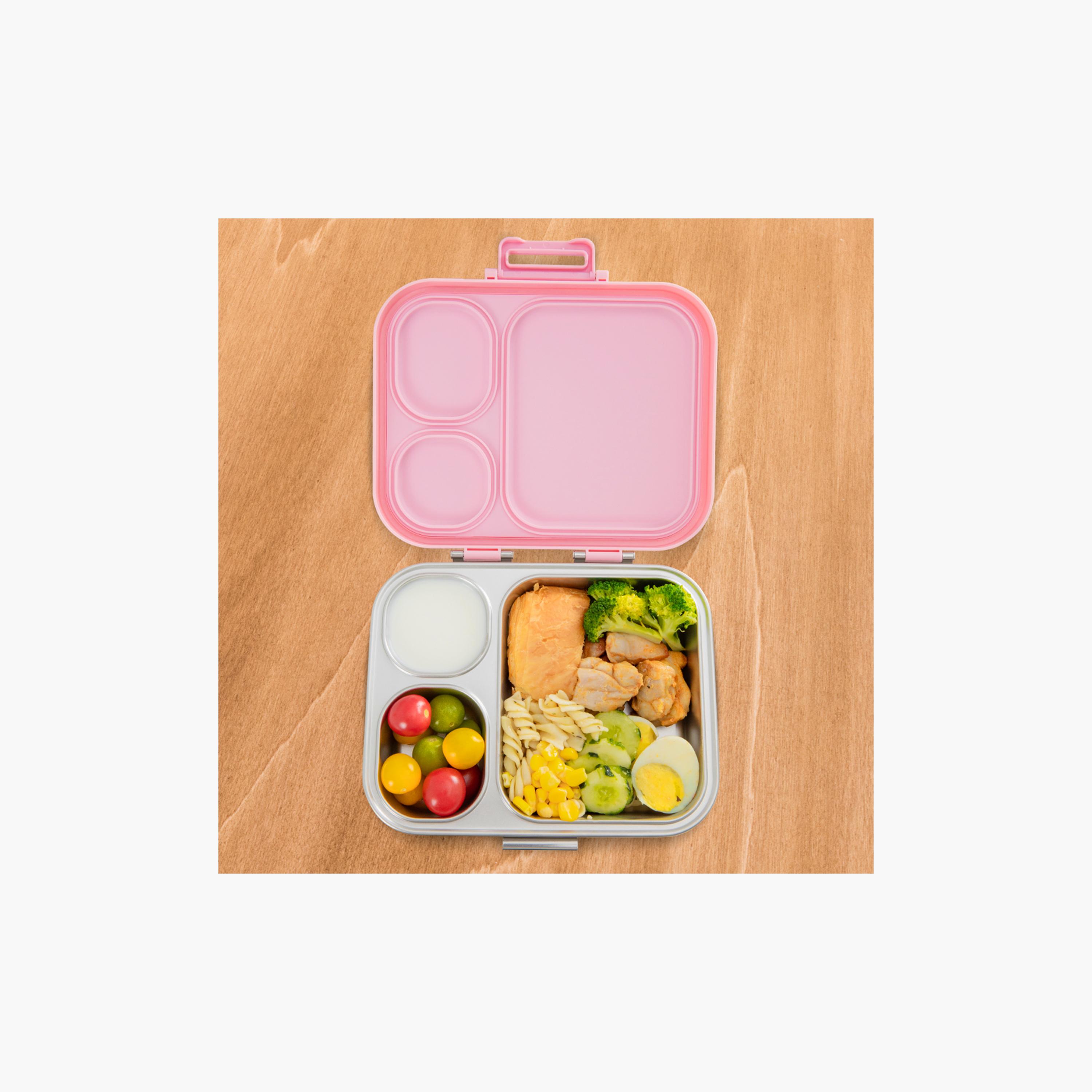 Eazy Kids Premium Stainless Steel Bento Lunch Box with Silicon Lid-school-lunchessentials-lunchboxes-image-4