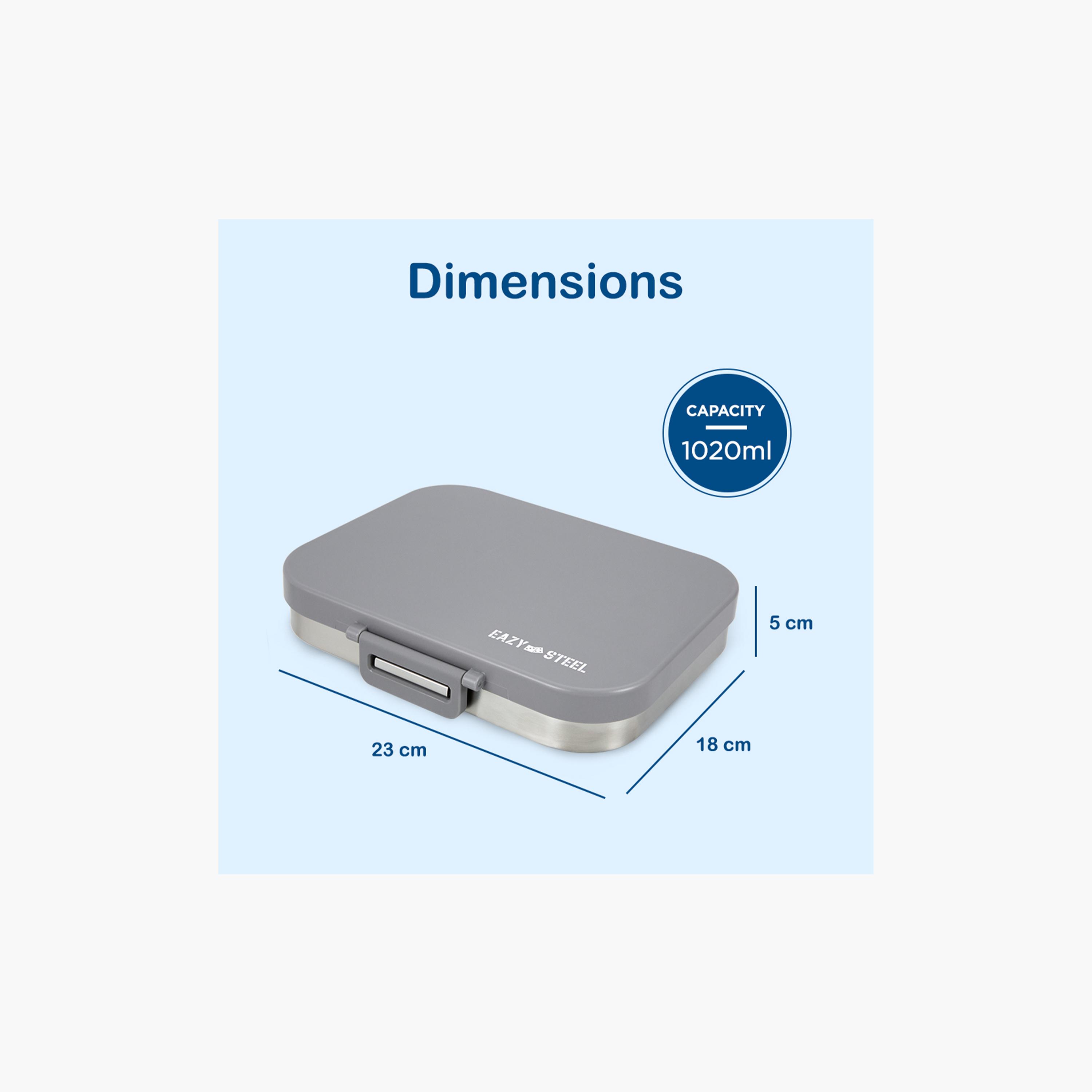Eazy Kids Premium Stainless Steel Bento Lunch Box with Silicon Lid-school-lunchessentials-lunchboxes-image-3