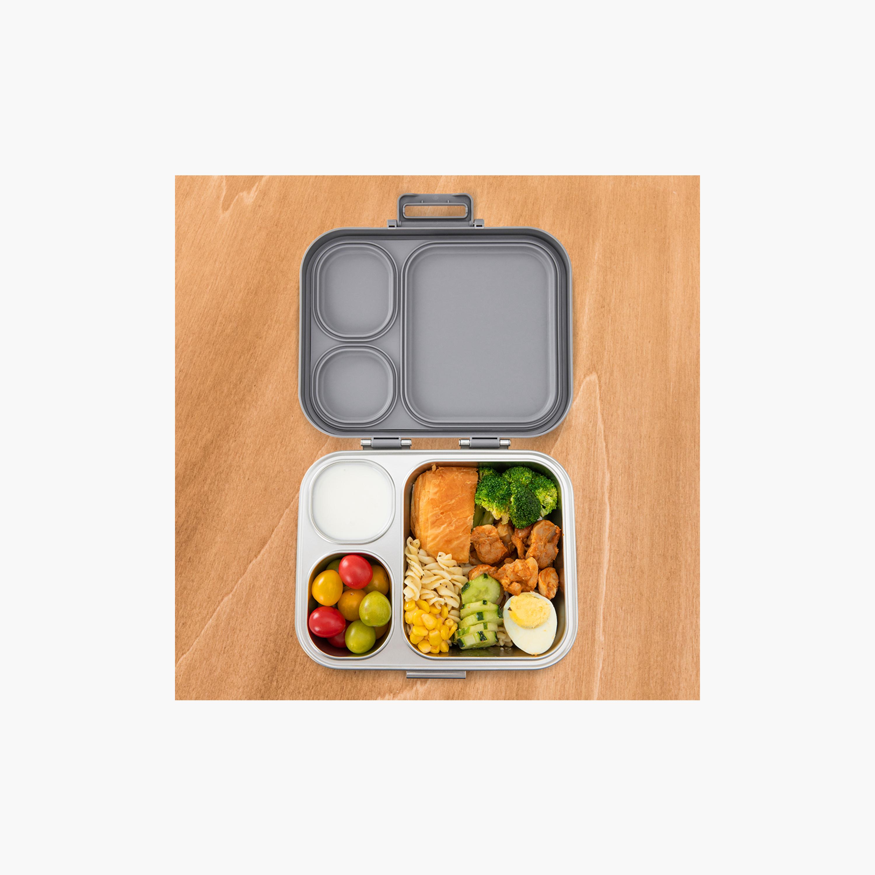 Eazy Kids Premium Stainless Steel Bento Lunch Box with Silicon Lid-school-lunchessentials-lunchboxes-image-4