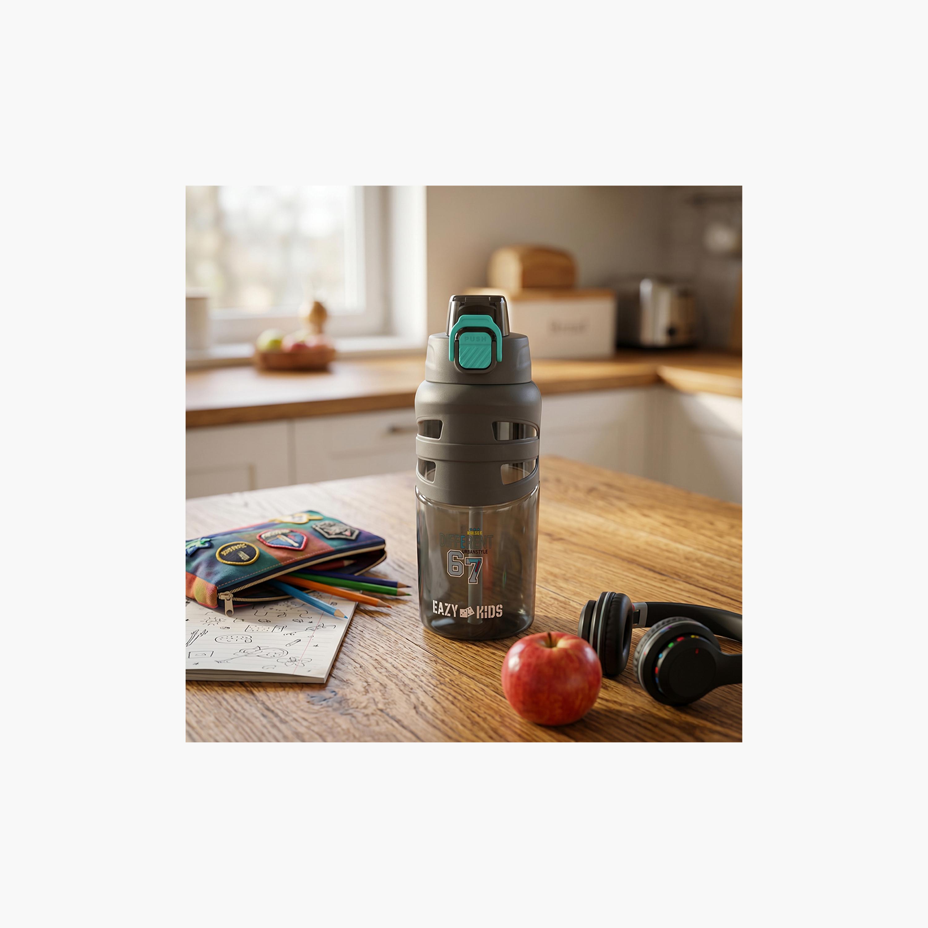 Eazy Kids BPA Free Spout & Straw Flip Top Water Bottle - 750 ml-school-waterbottles-image-11