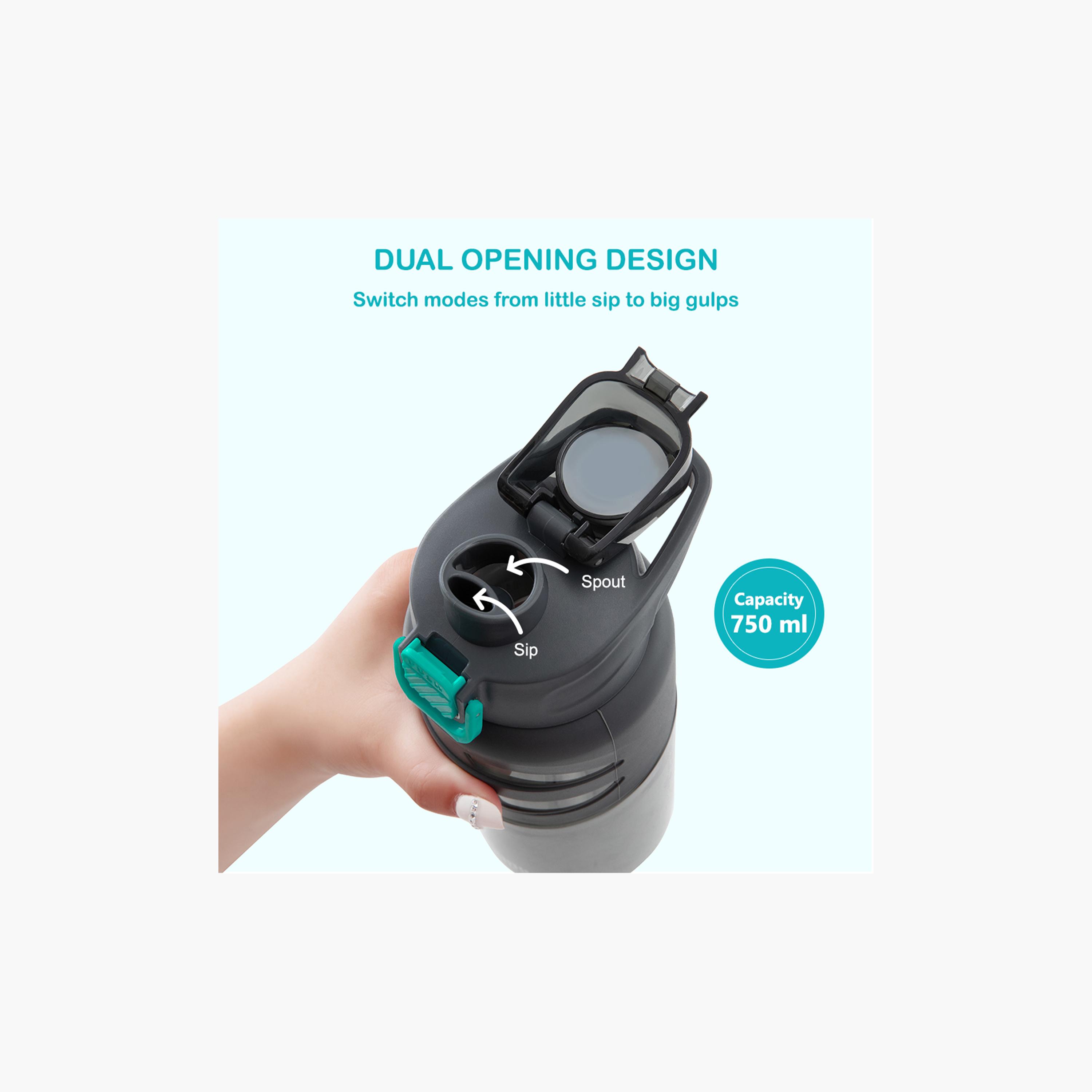 Eazy Kids BPA Free Spout & Straw Flip Top Water Bottle - 750 ml-school-waterbottles-image-13
