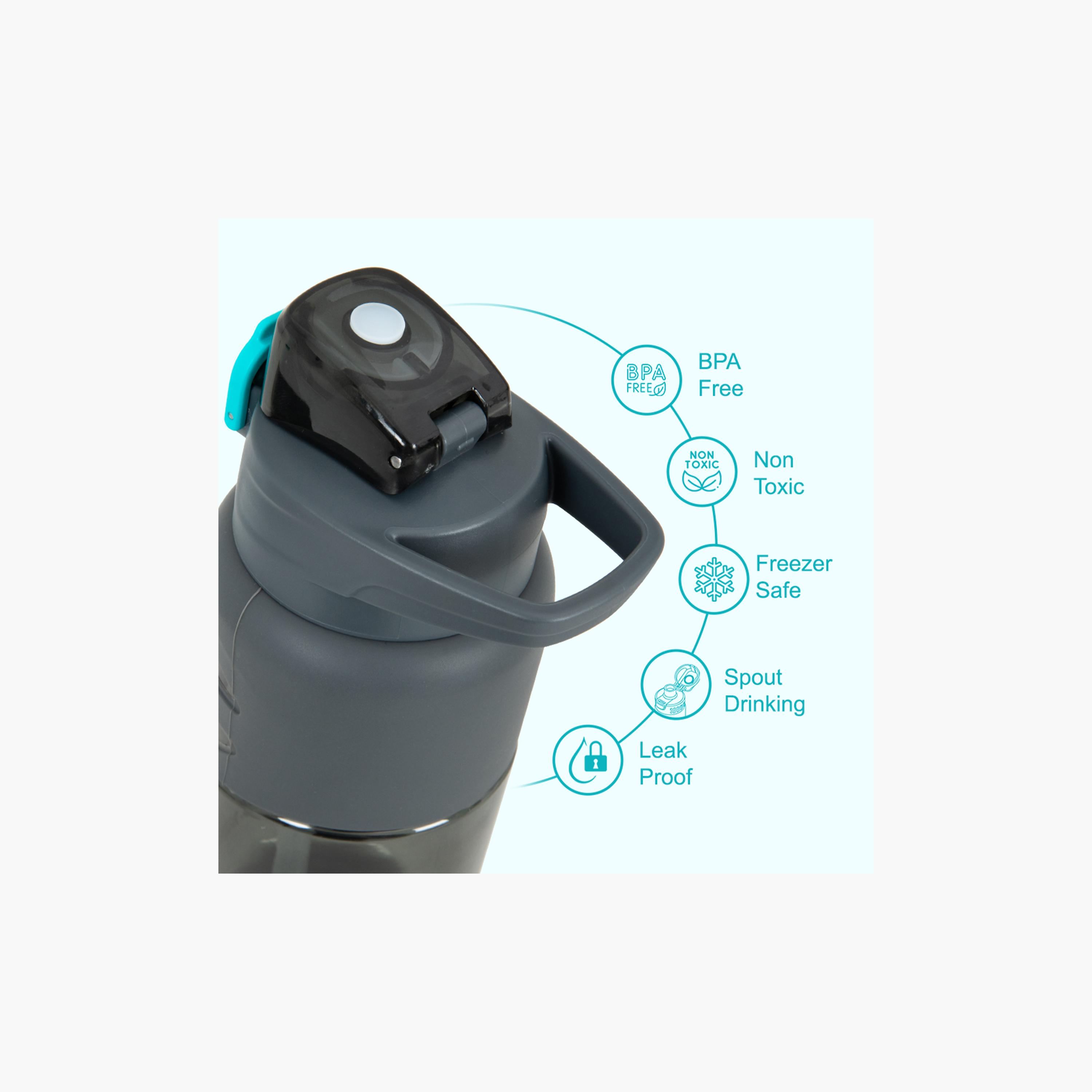 Eazy Kids BPA Free Spout & Straw Flip Top Water Bottle - 750 ml-school-waterbottles-image-2