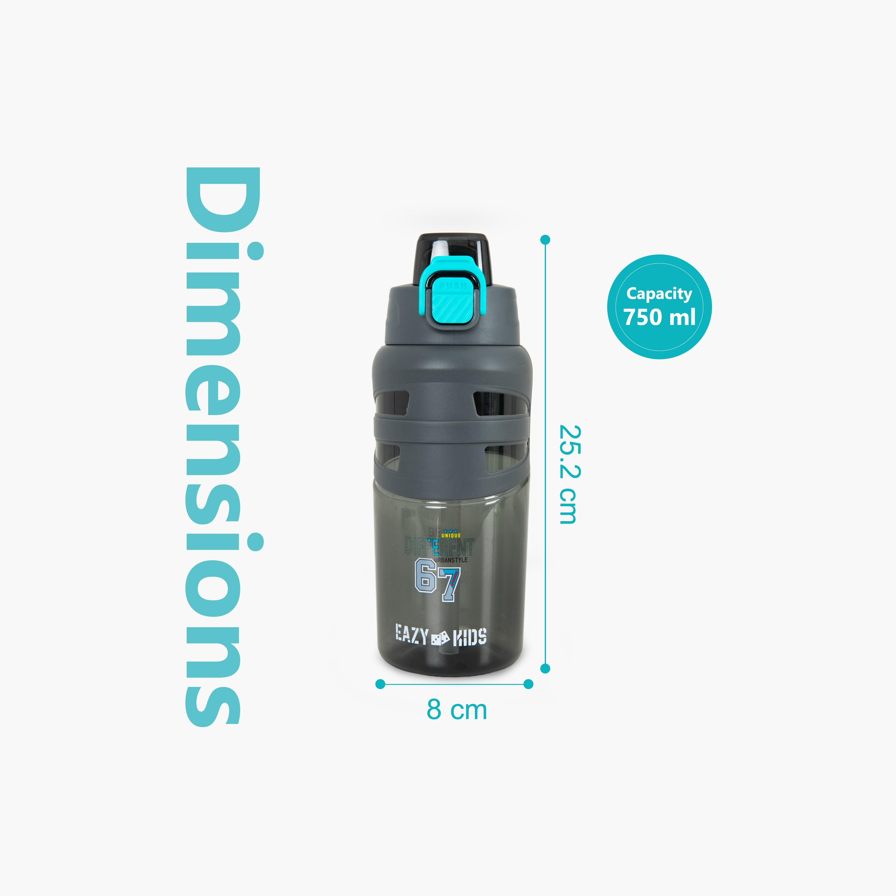Eazy Kids BPA Free Spout & Straw Flip Top Water Bottle - 750 ml-school-waterbottles-image-5