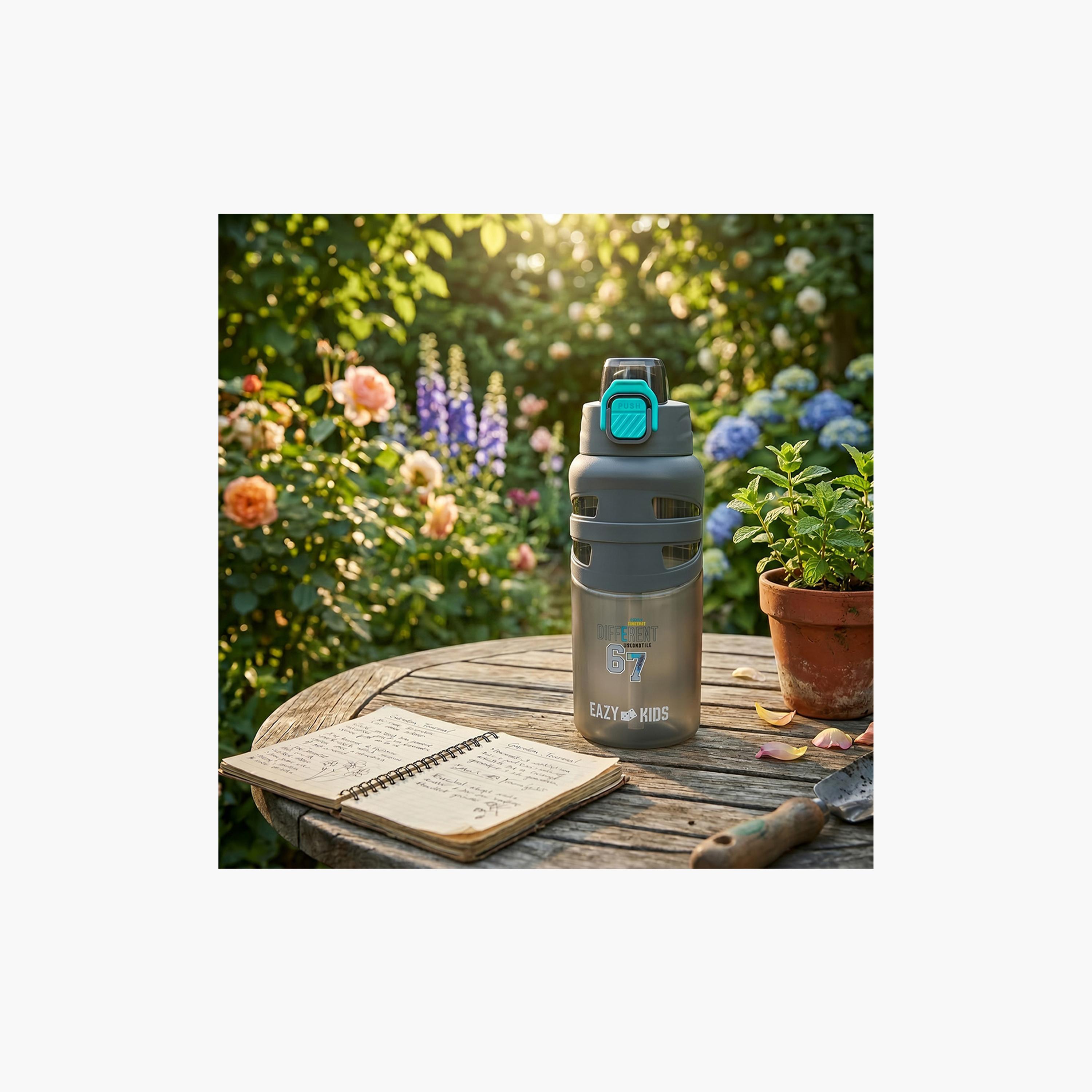 Eazy Kids BPA Free Spout & Straw Flip Top Water Bottle - 750 ml-school-waterbottles-image-7