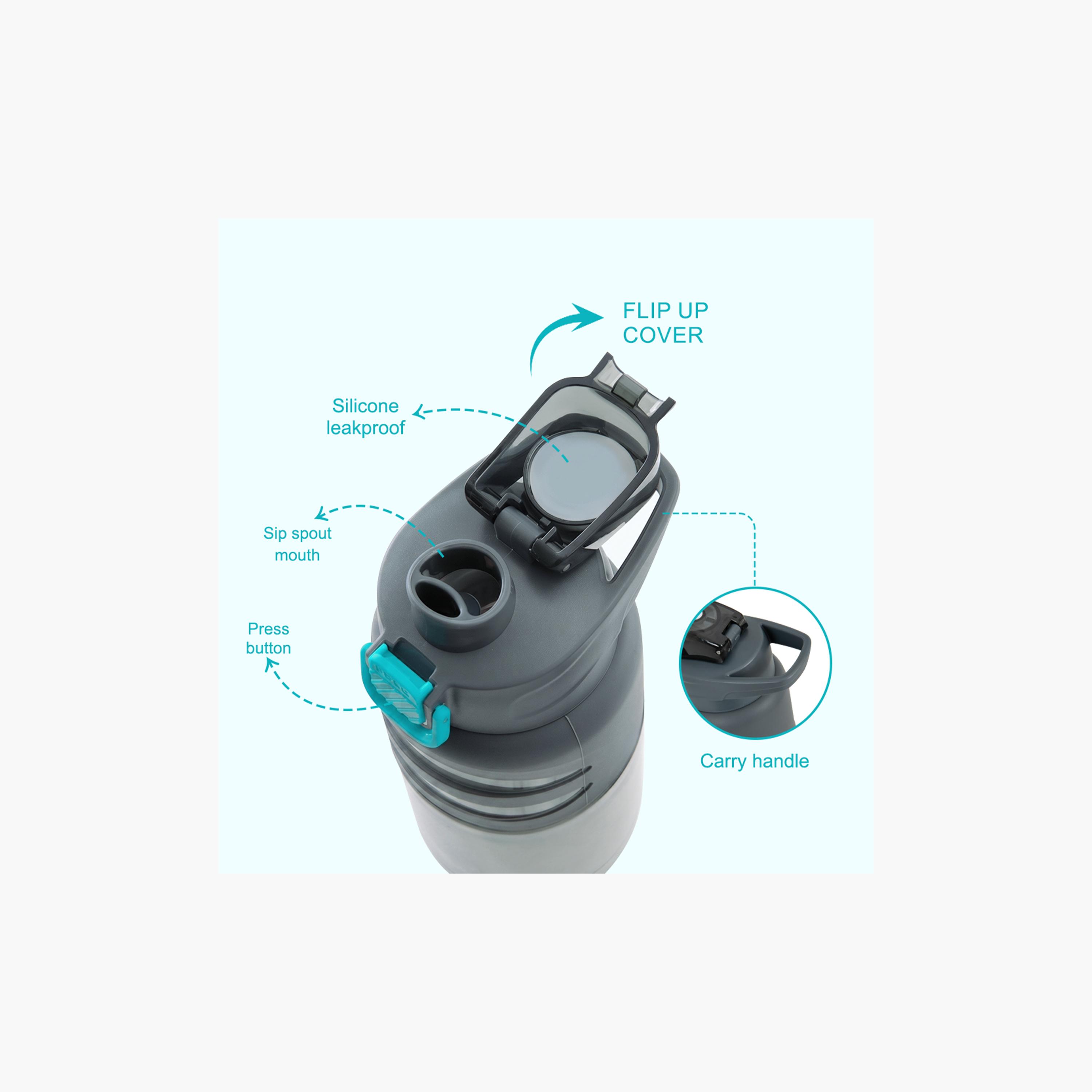 Eazy Kids BPA Free Spout & Straw Flip Top Water Bottle - 750 ml-school-waterbottles-image-8