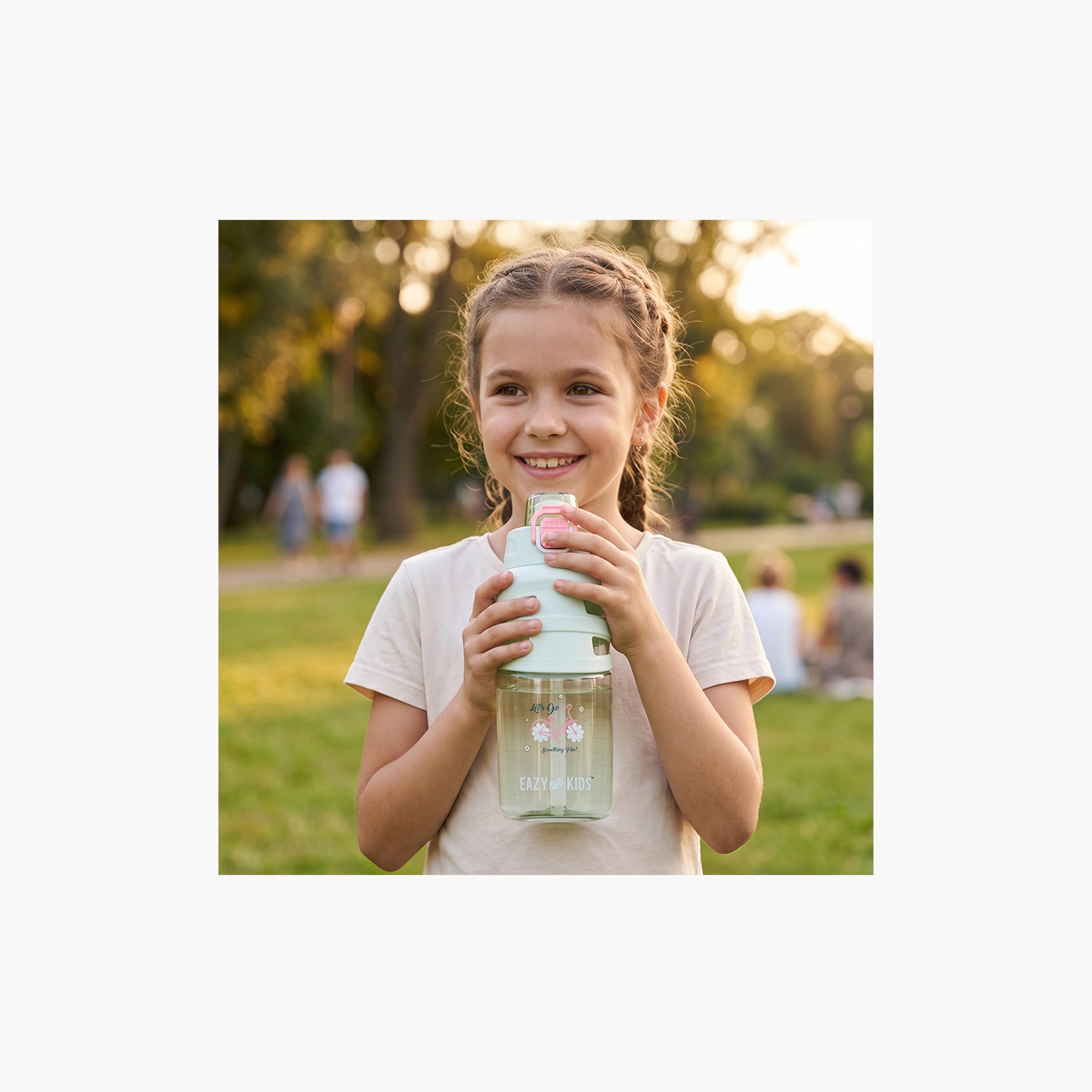 Eazy Kids BPA Free Spout & Straw Flip Top Water Bottle - 750 ml-school-waterbottles-image-10
