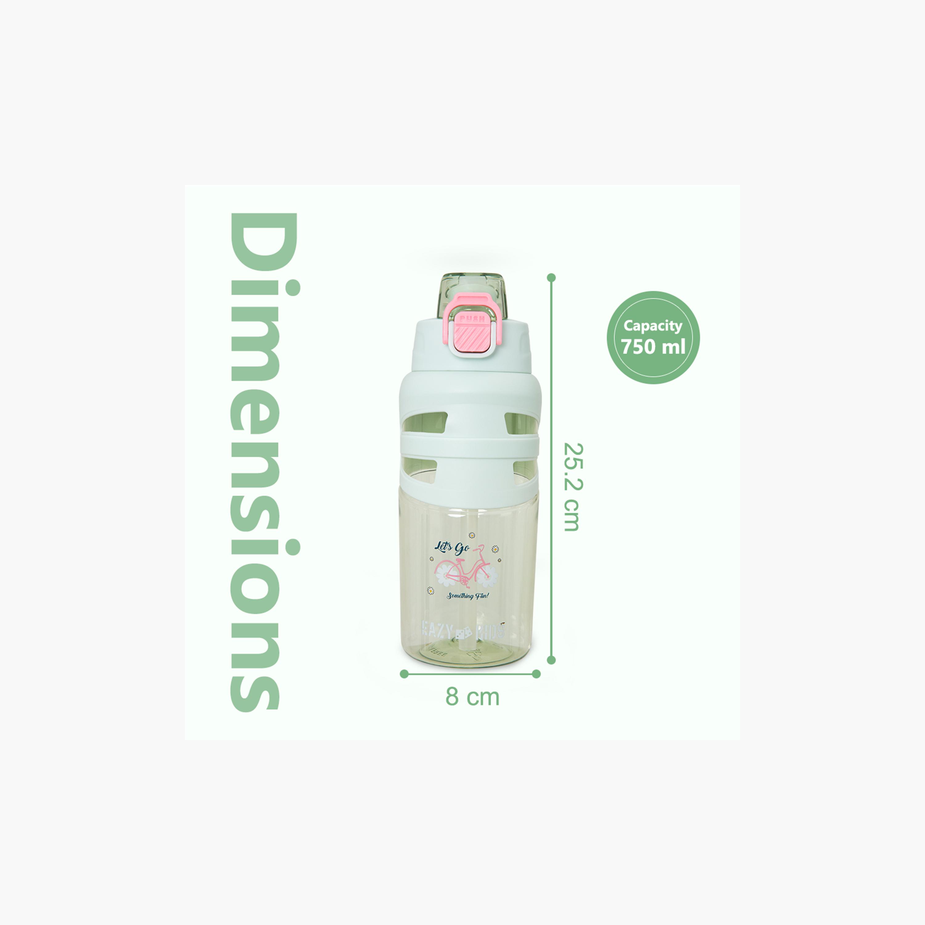 Eazy Kids BPA Free Spout & Straw Flip Top Water Bottle - 750 ml-school-waterbottles-image-5