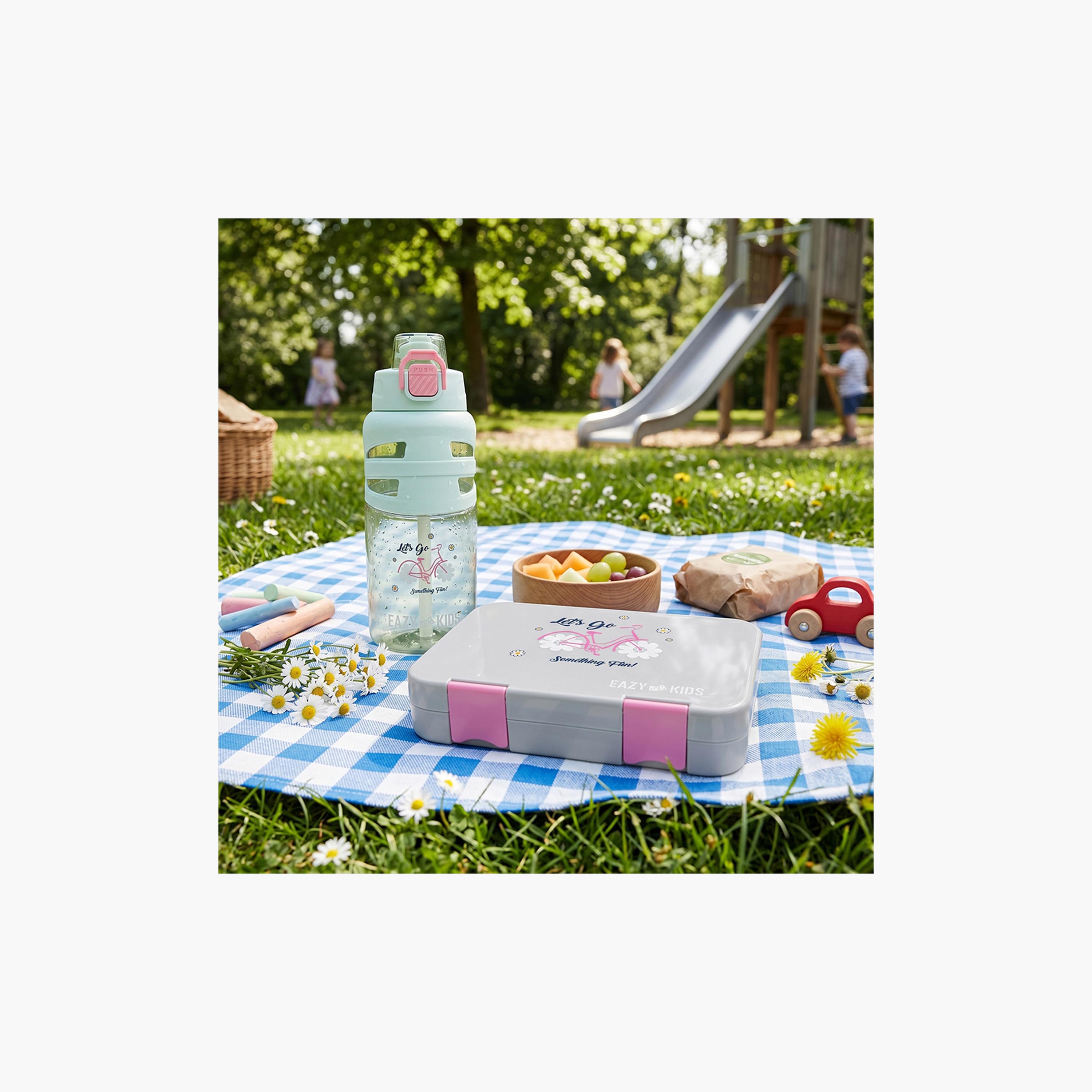 Eazy Kids BPA Free Spout & Straw Flip Top Water Bottle - 750 ml-school-waterbottles-image-6