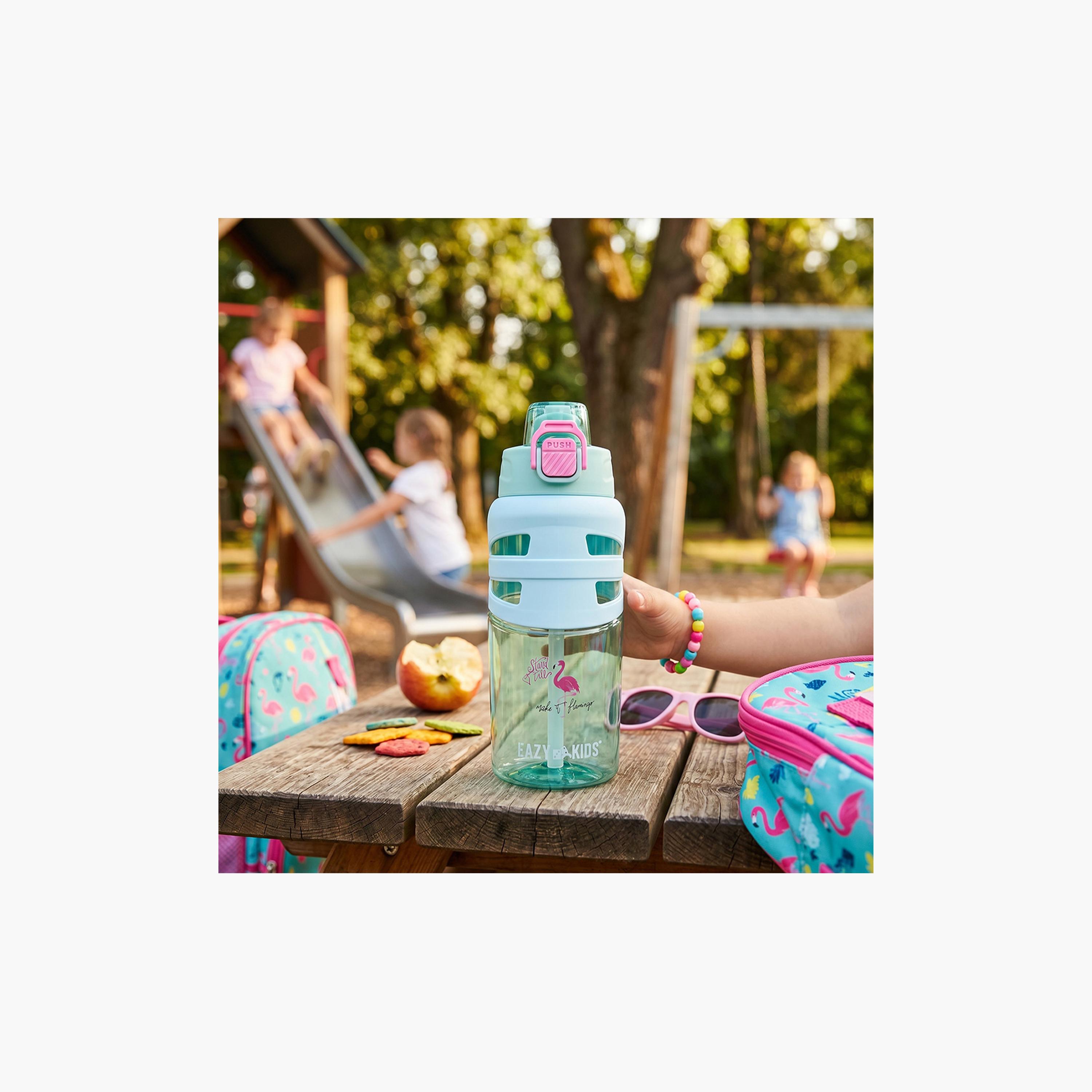 Eazy Kids BPA Free Spout & Straw Flip Top Water Bottle - 750 ml-school-waterbottles-image-4