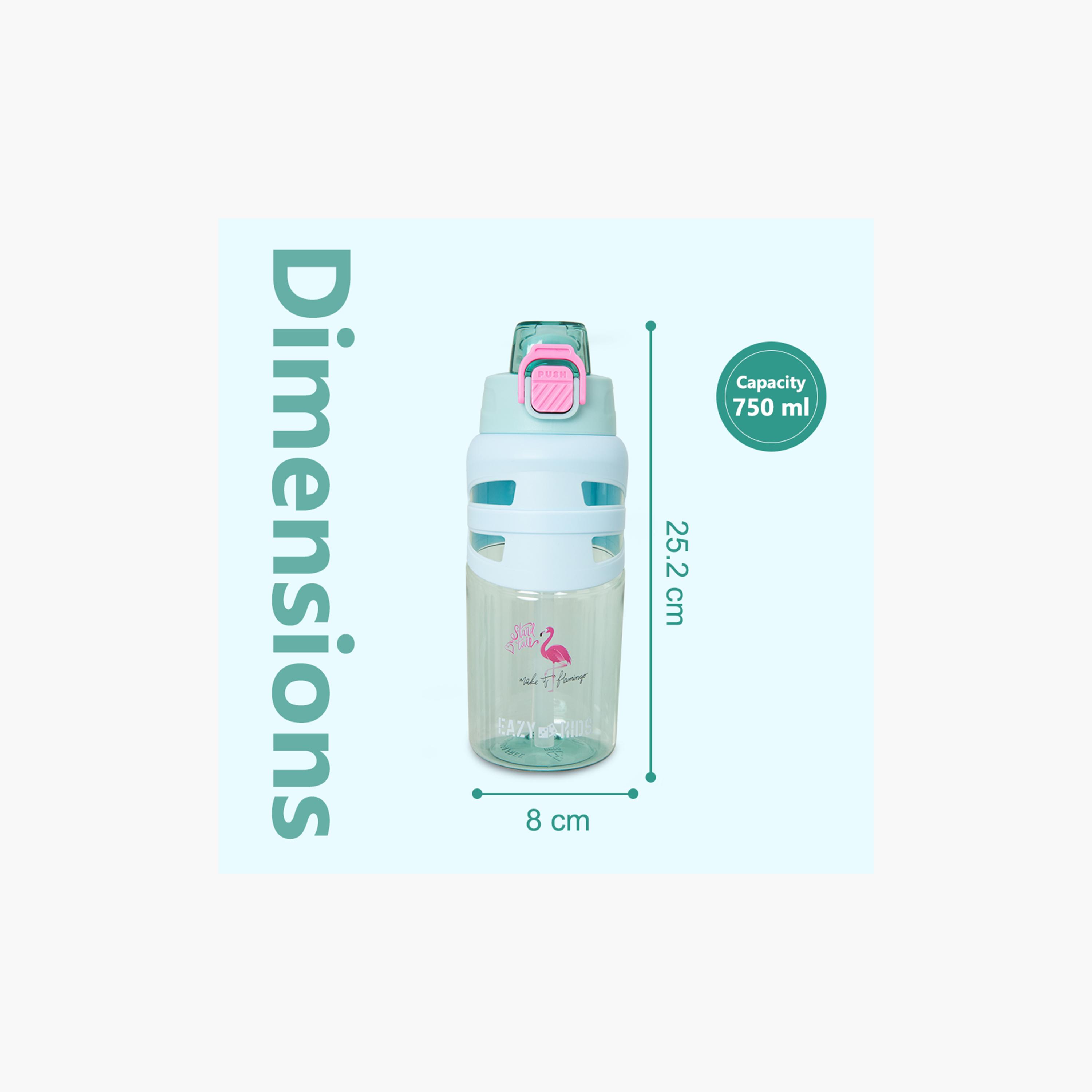 Eazy Kids BPA Free Spout & Straw Flip Top Water Bottle - 750 ml-school-waterbottles-image-5