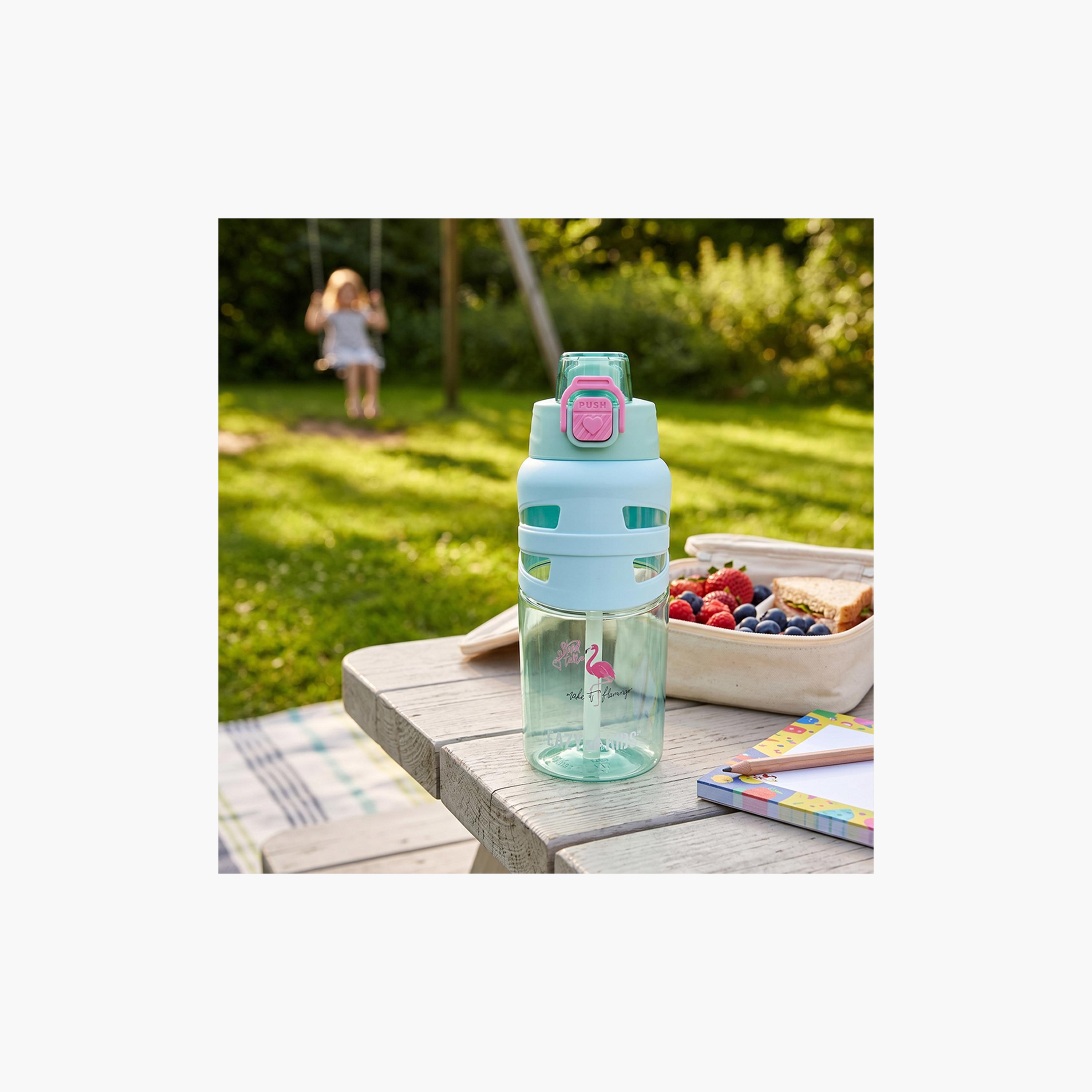 Eazy Kids BPA Free Spout & Straw Flip Top Water Bottle - 750 ml-school-waterbottles-image-6