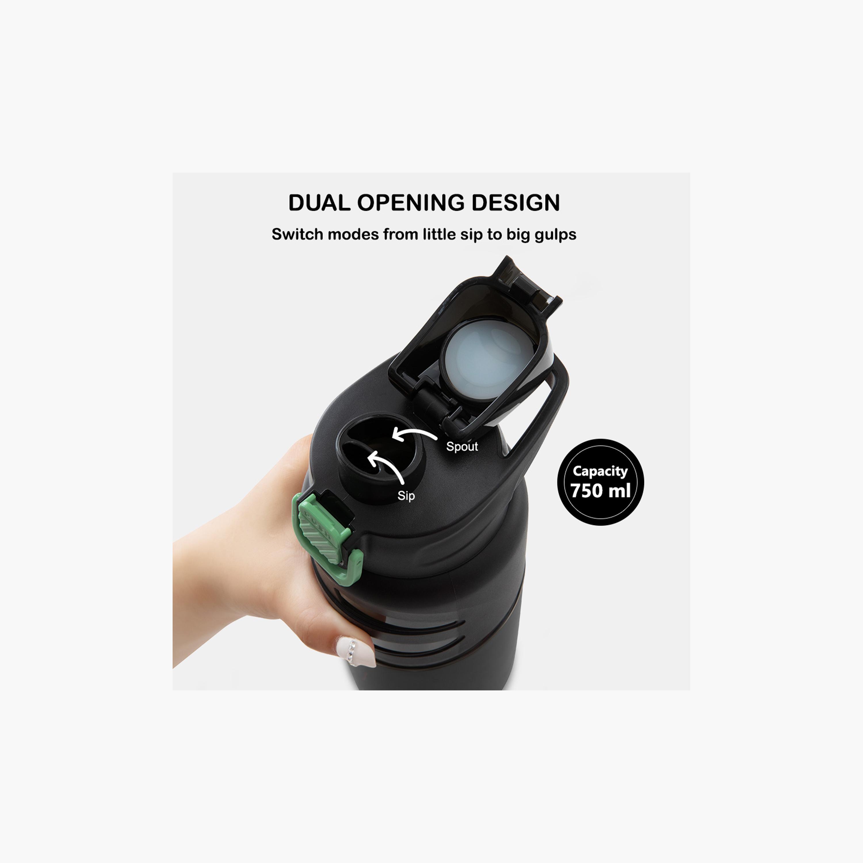 Eazy Kids BPA Free Spout & Straw Flip Top Water Bottle - 750 ml-school-waterbottles-image-12