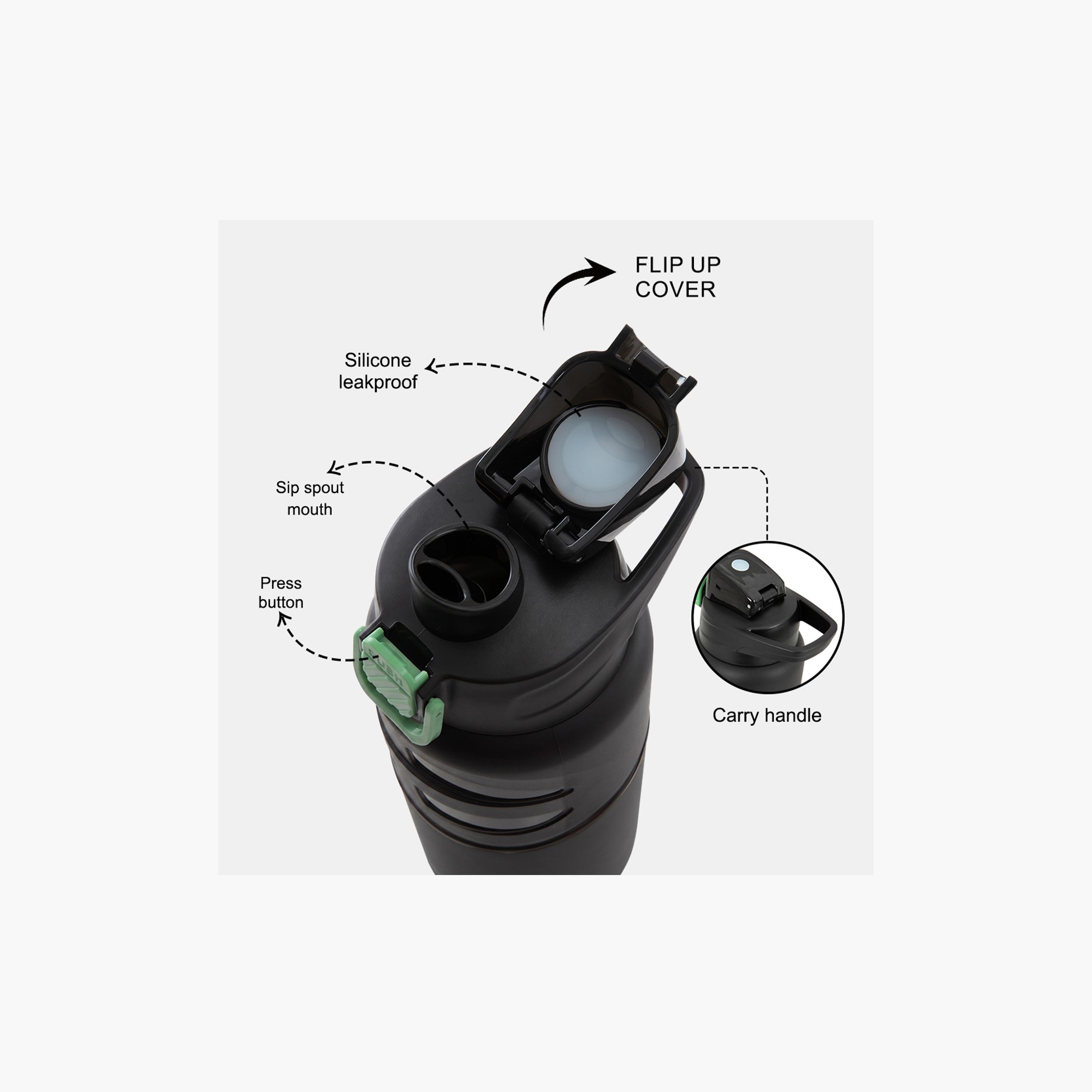 Eazy Kids BPA Free Spout & Straw Flip Top Water Bottle - 750 ml-school-waterbottles-image-13