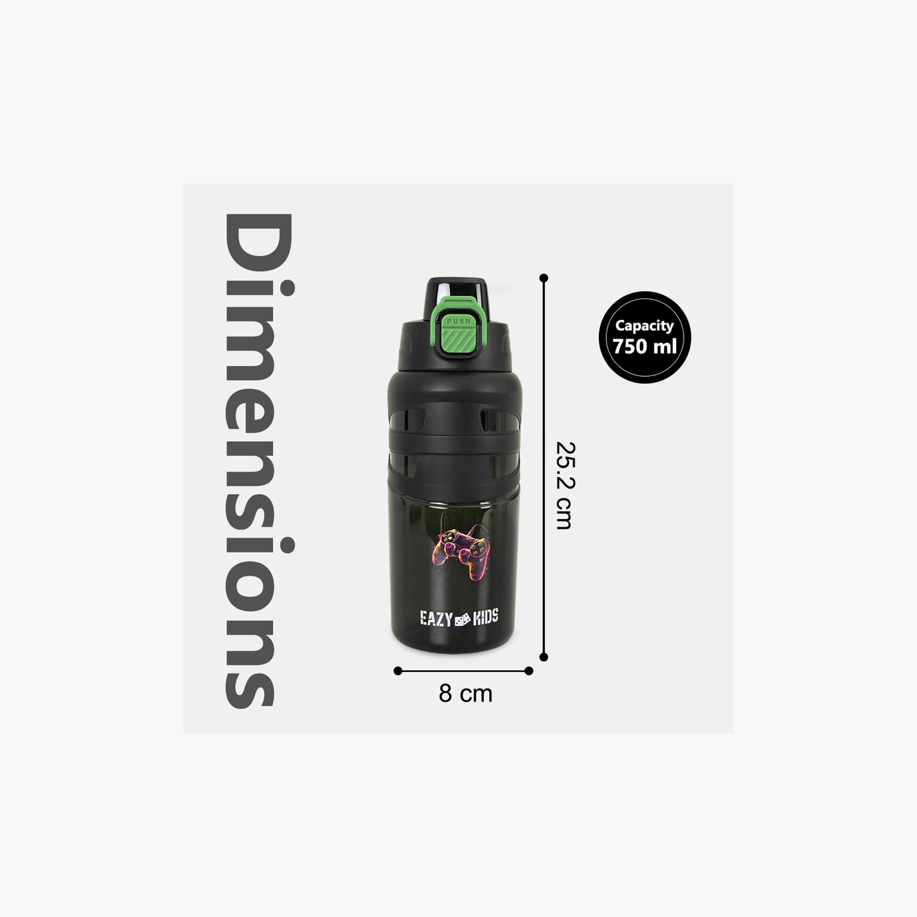 Eazy Kids BPA Free Spout & Straw Flip Top Water Bottle - 750 ml-school-waterbottles-image-6