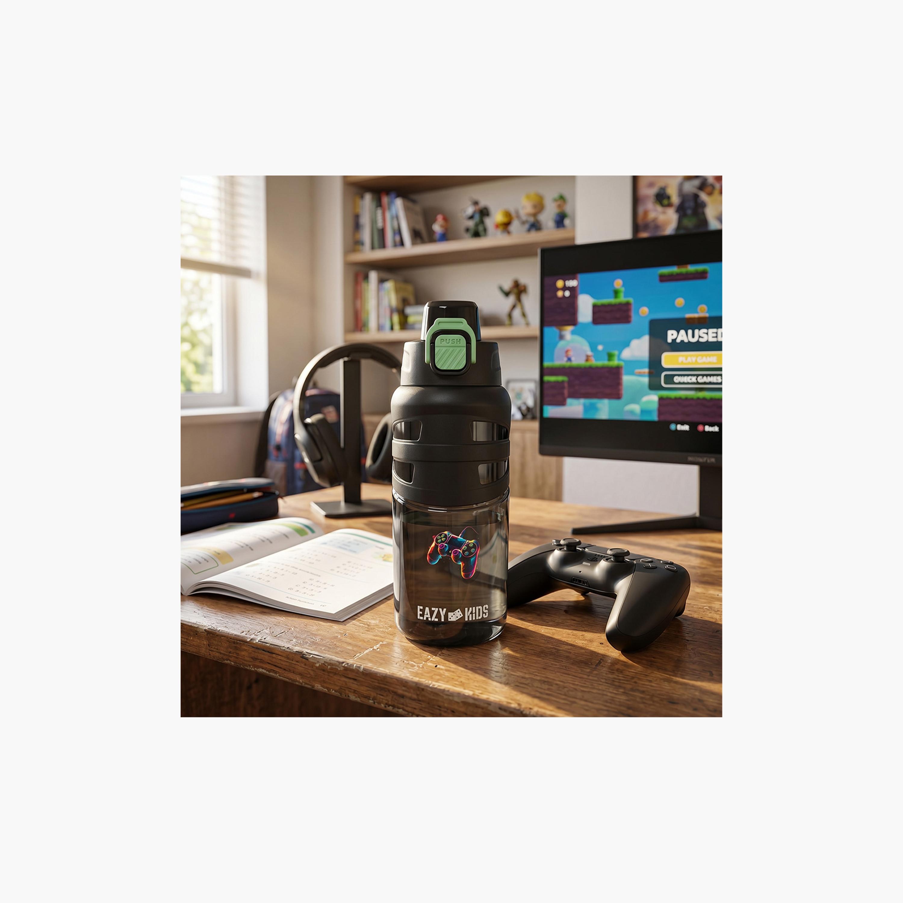 Eazy Kids BPA Free Spout & Straw Flip Top Water Bottle - 750 ml-school-waterbottles-image-7