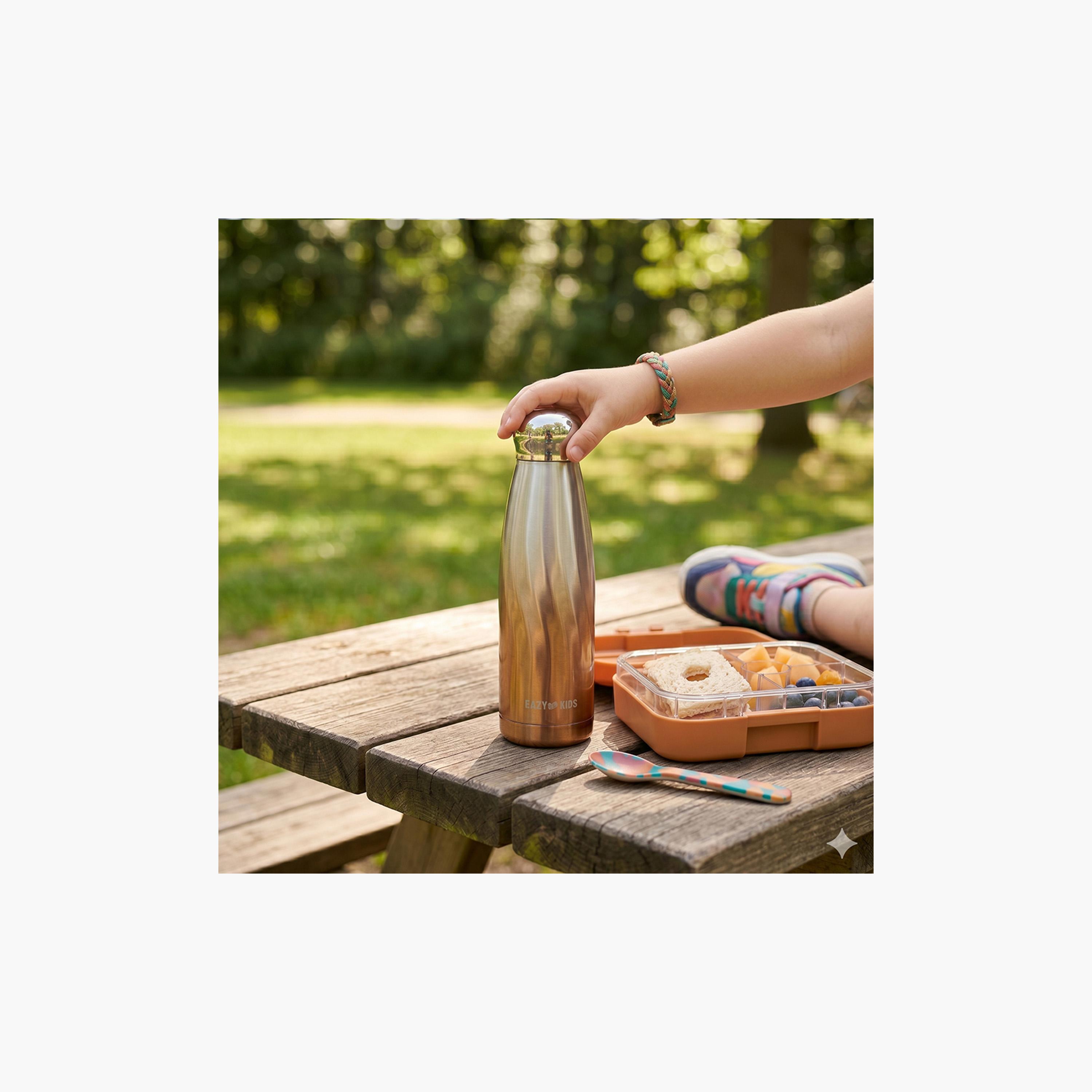 Eazy Kids Double Walled Stainless Steel Water Bottle - 420 ml-school-waterbottles-image-2